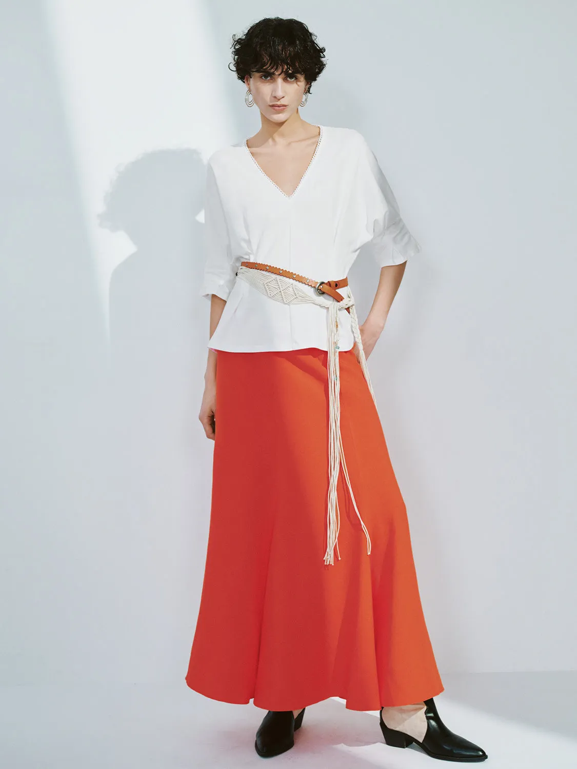 Half Sleeve V-Neck T-Shirts sold by Urban Revivo product image thumbnail 4