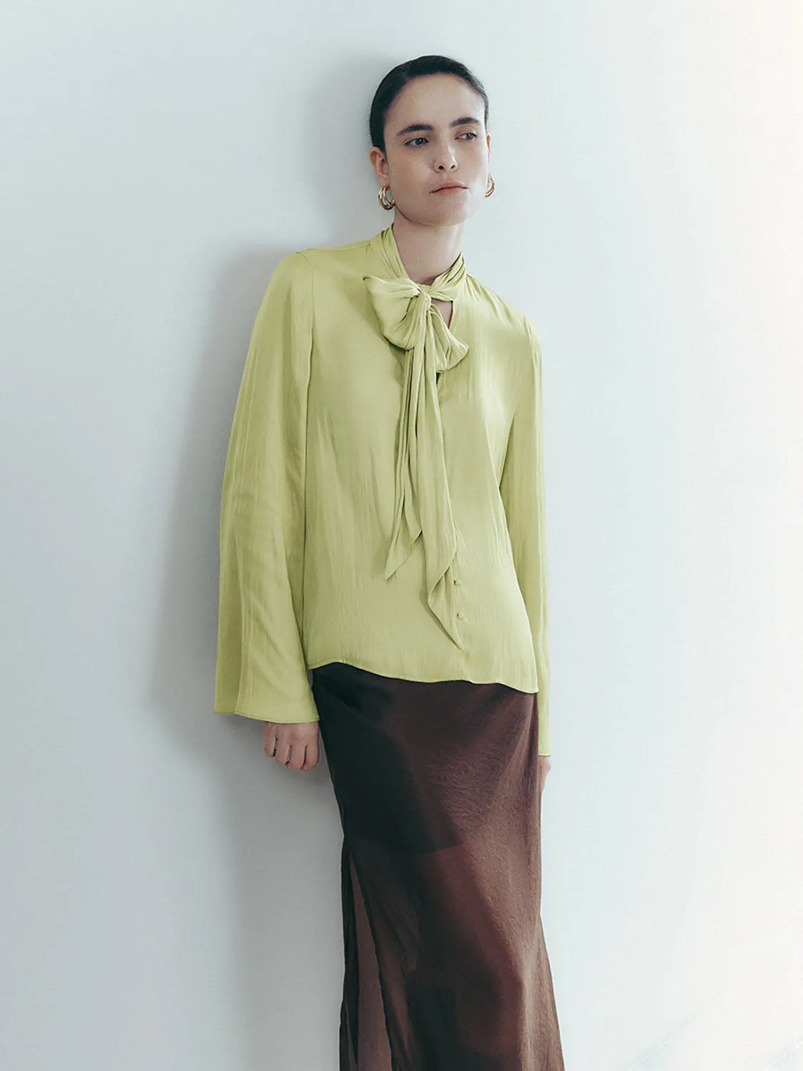 Bow Tie Front Overhead Shirt sold by Urban Revivo