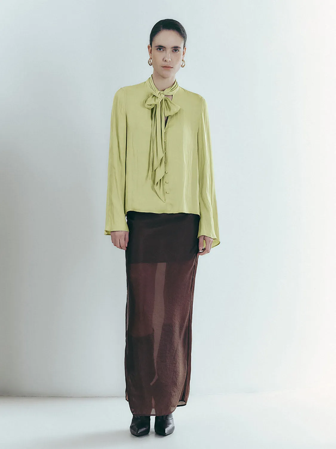 Bow Tie Front Overhead Shirt sold by Urban Revivo product image thumbnail 4