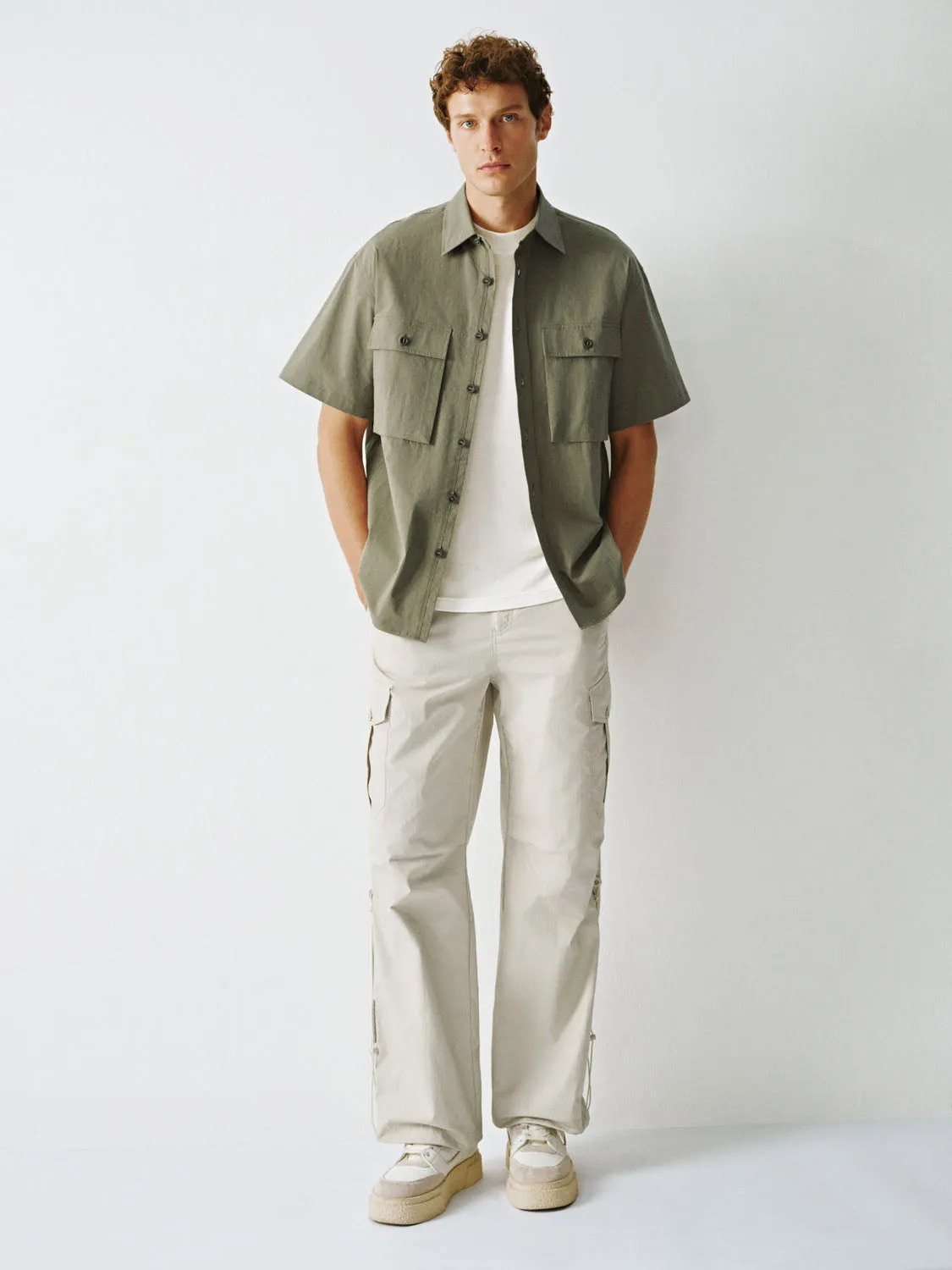 Ruched Wide-Leg Pants sold by Urban Revivo product image thumbnail 5