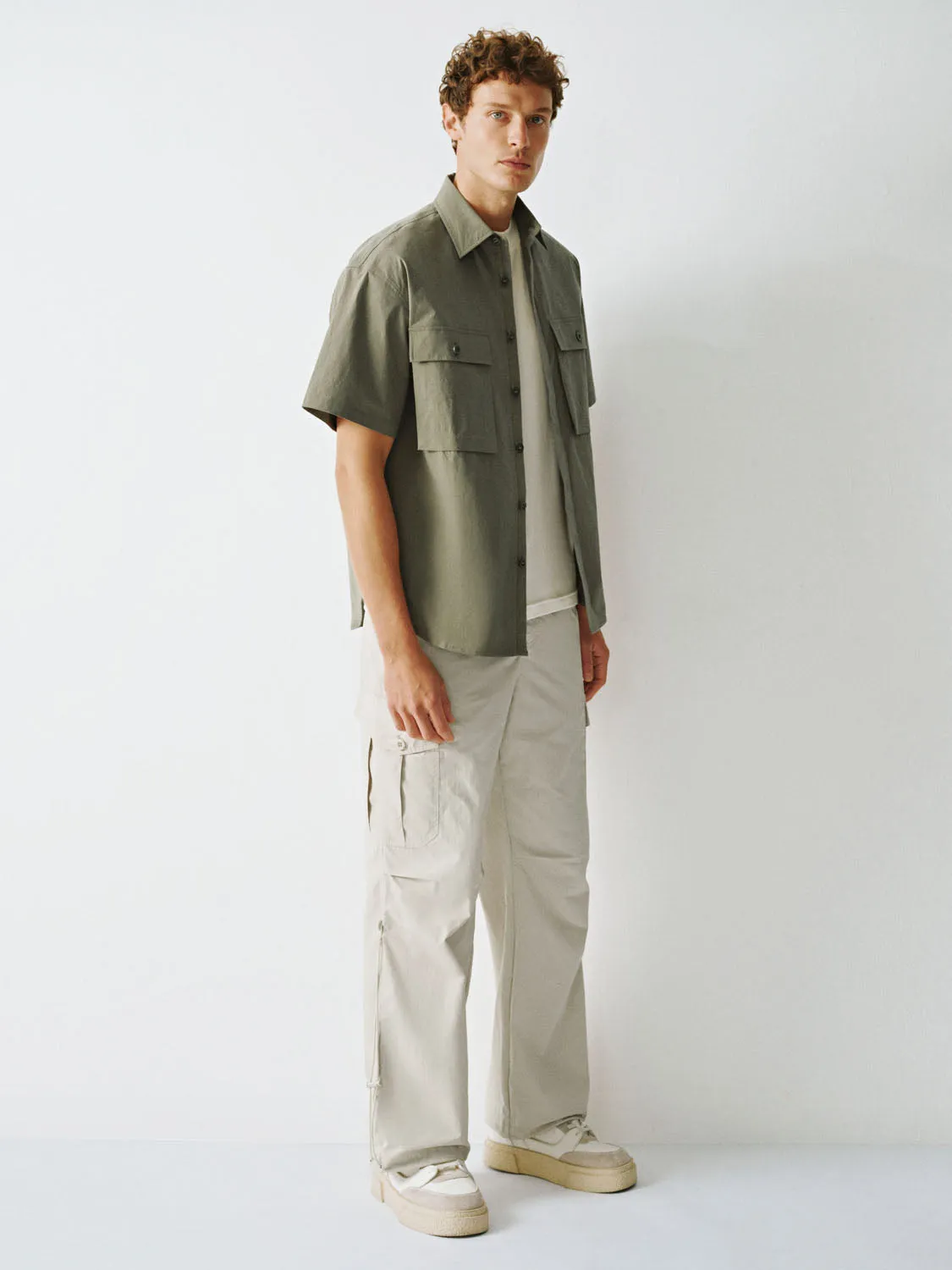 Ruched Wide-Leg Pants sold by Urban Revivo product image thumbnail 4
