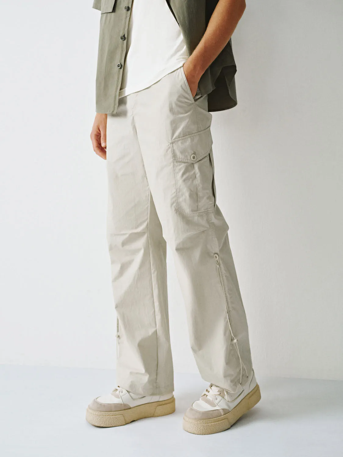 Ruched Wide-Leg Pants sold by Urban Revivo product image thumbnail 3