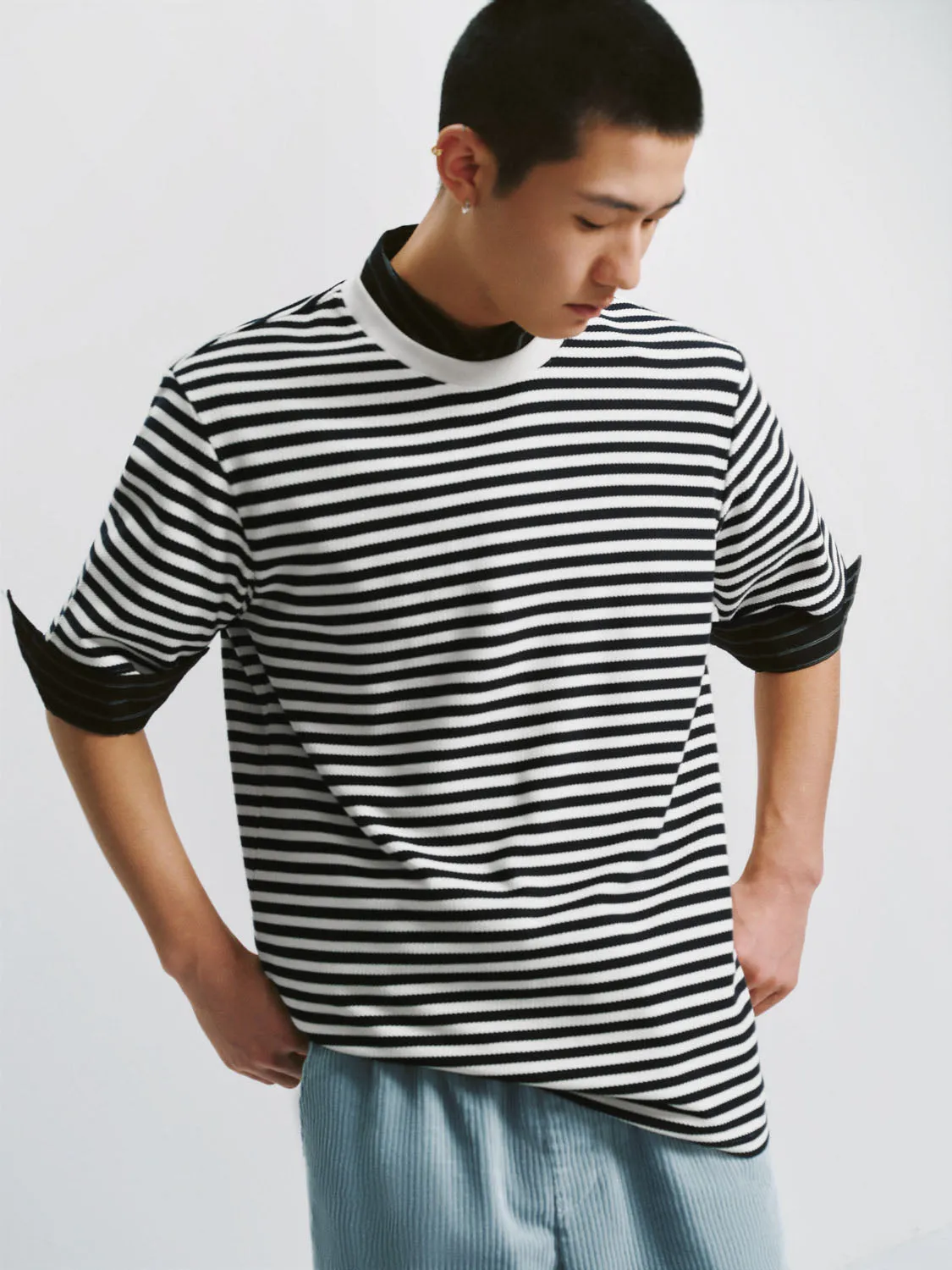 Striped Short Sleeve T-Shirts sold by Urban Revivo product image thumbnail 4