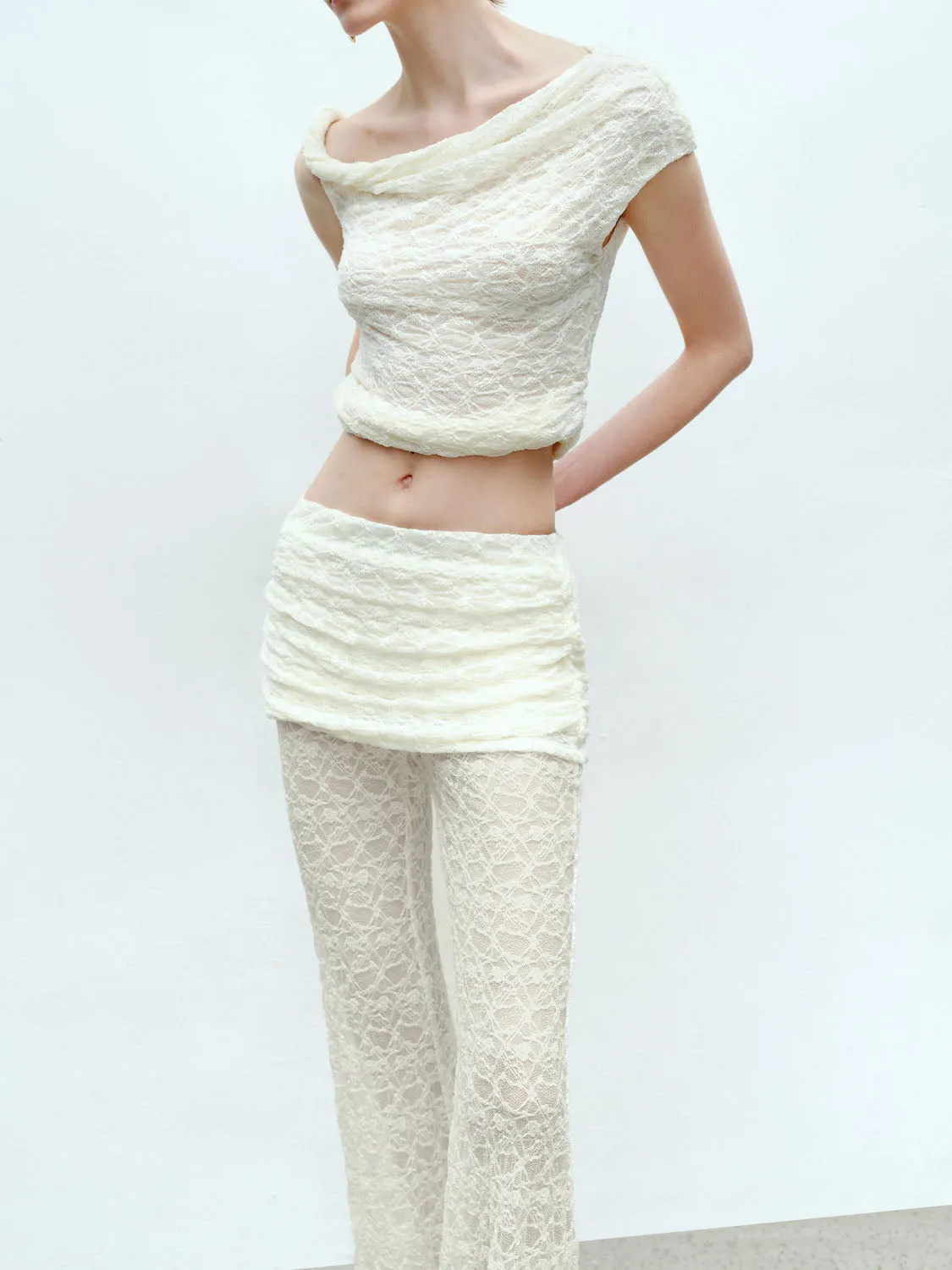 Lace Flare Pants sold by Urban Revivo product image thumbnail 3
