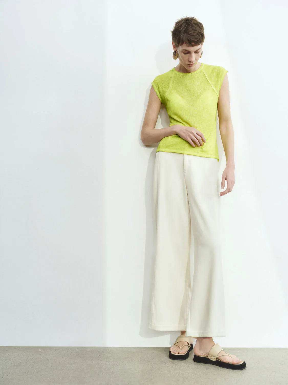 Sleeveless Sheer T-Shirts sold by Urban Revivo product image thumbnail 3