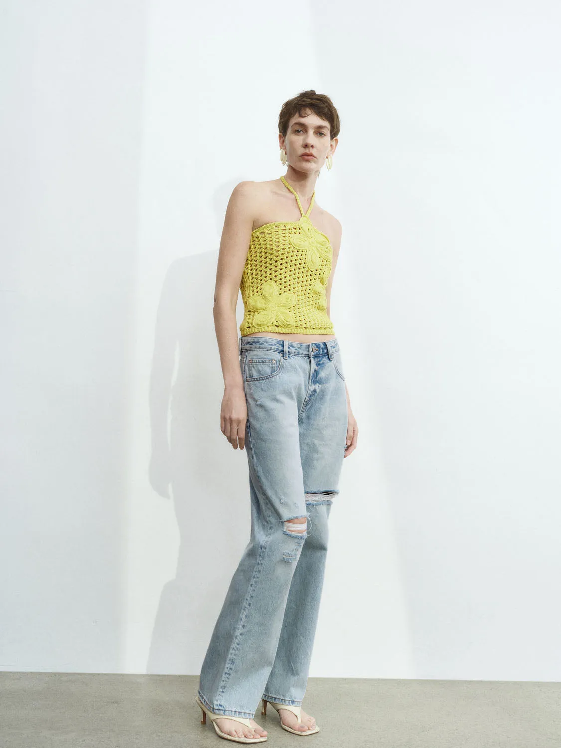 Crochet Knitted T-Shirts sold by Urban Revivo product image thumbnail 3