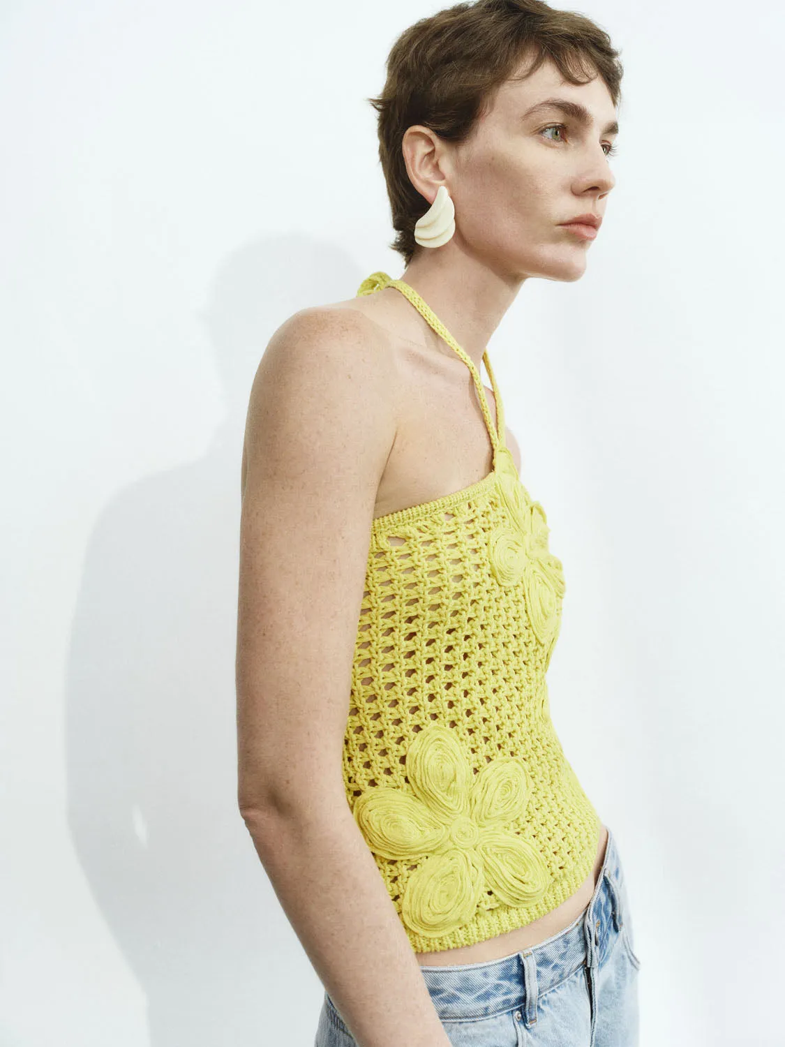 Crochet Knitted T-Shirts sold by Urban Revivo product image thumbnail 2