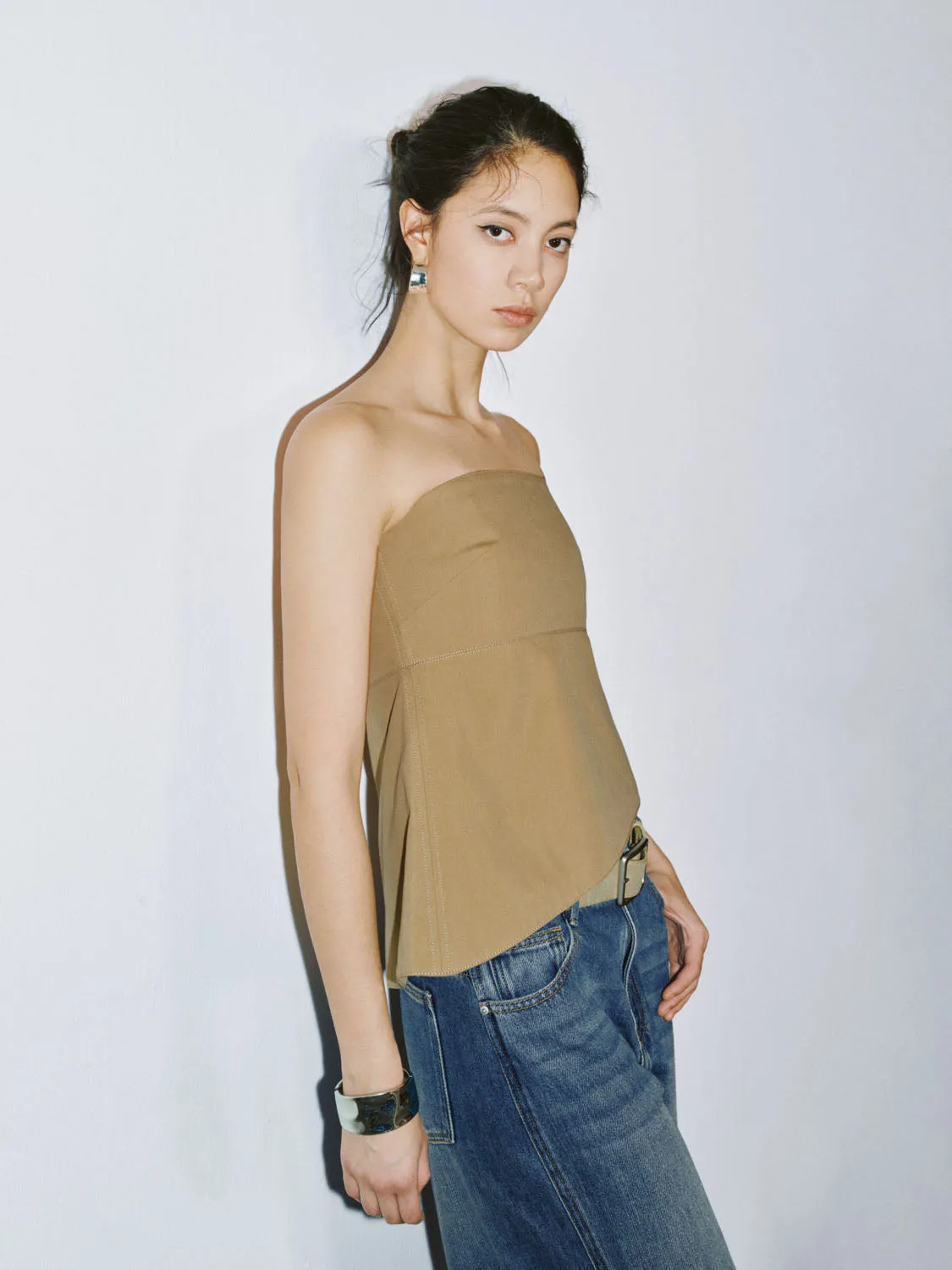 Irregular Bandeau Tops sold by Urban Revivo product image thumbnail 2