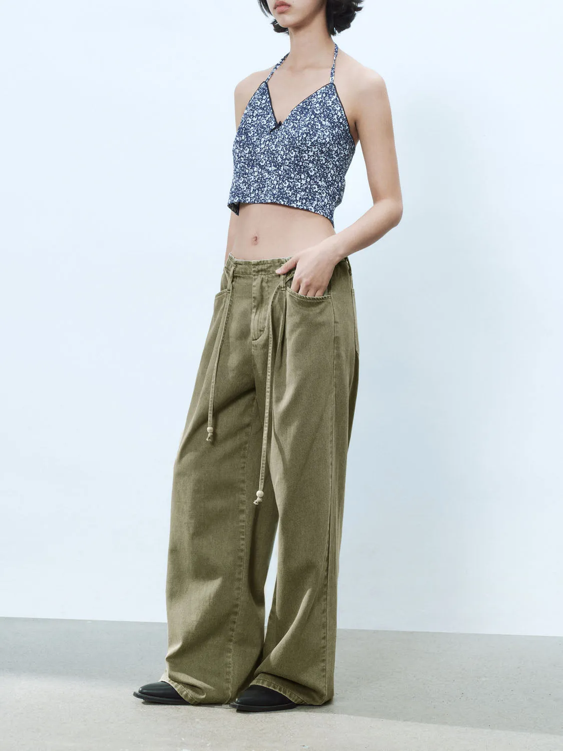 Beaded Drawstring Jeans sold by Urban Revivo product image thumbnail 3