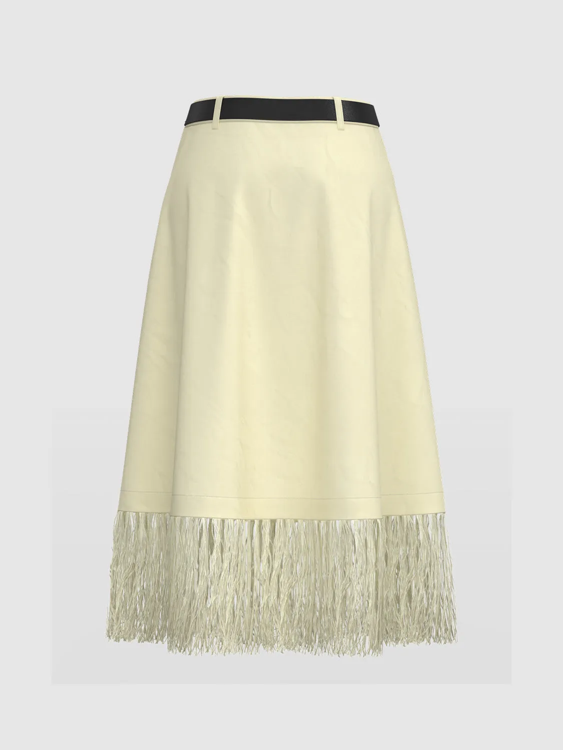 Tassel Hem Wide-Leg Pants sold by Urban Revivo product image thumbnail 4