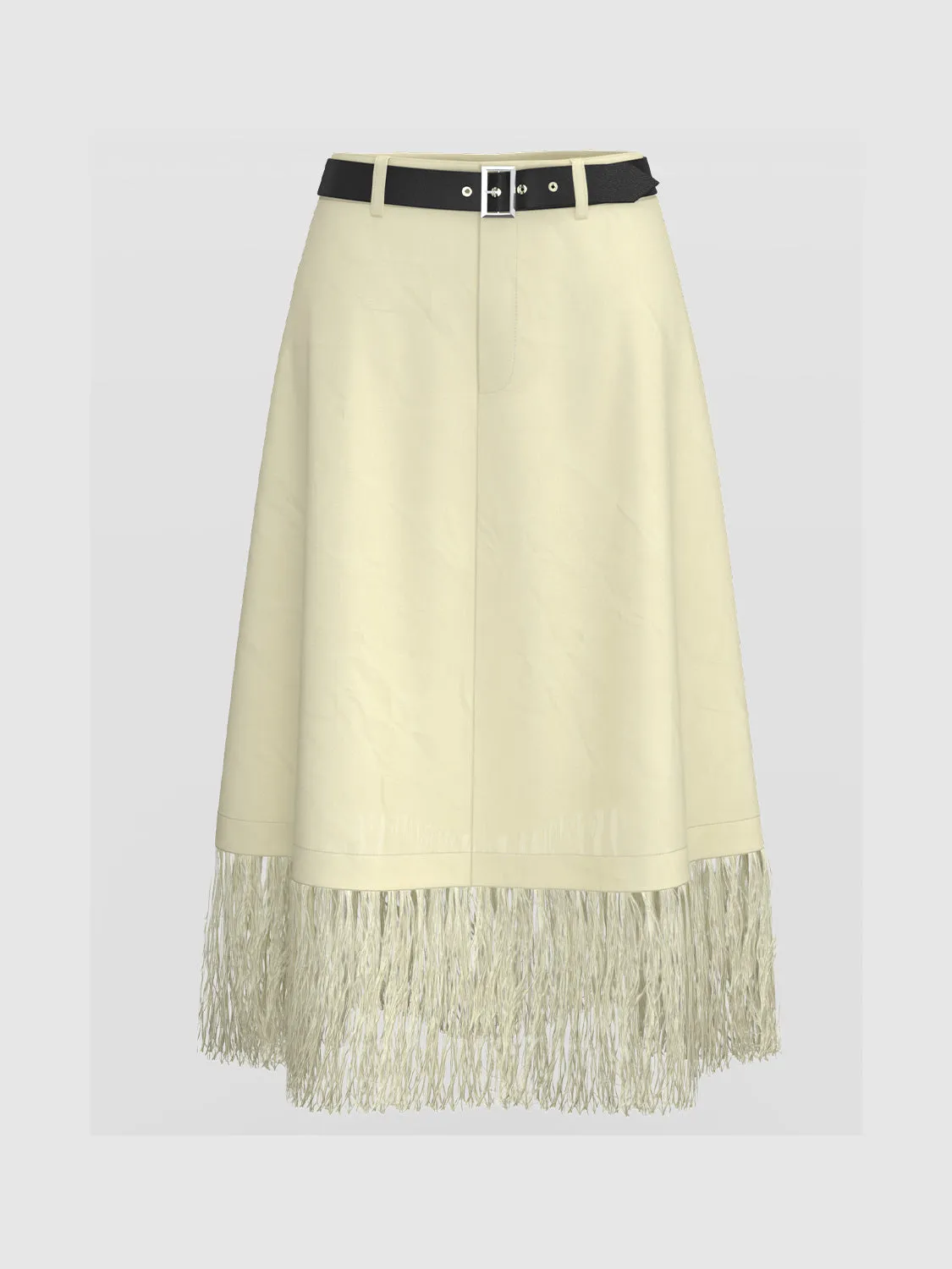 Tassel Hem Wide-Leg Pants sold by Urban Revivo