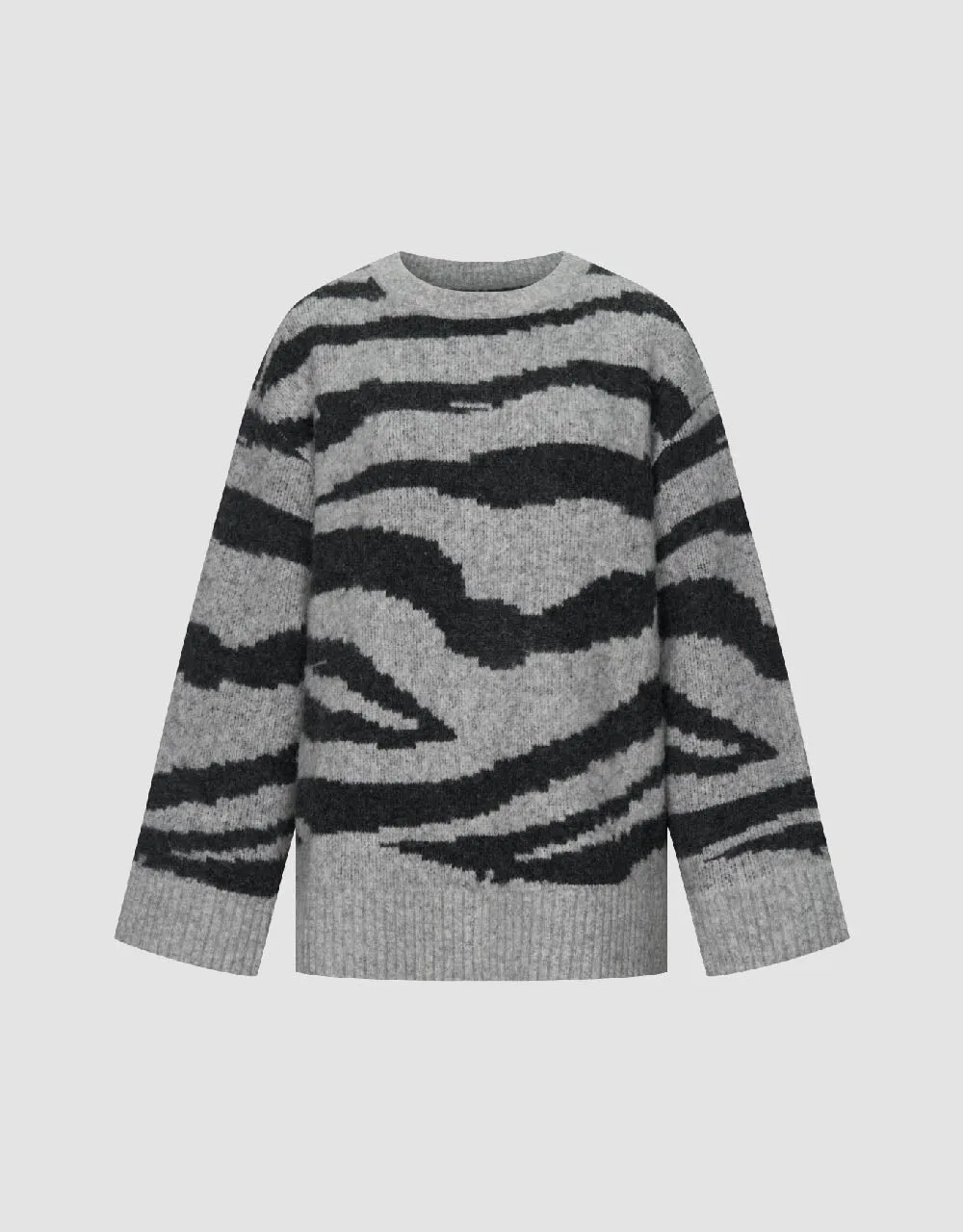 Zebra Printed Crew Neck Sweater sold by Urban Revivo product image thumbnail 2