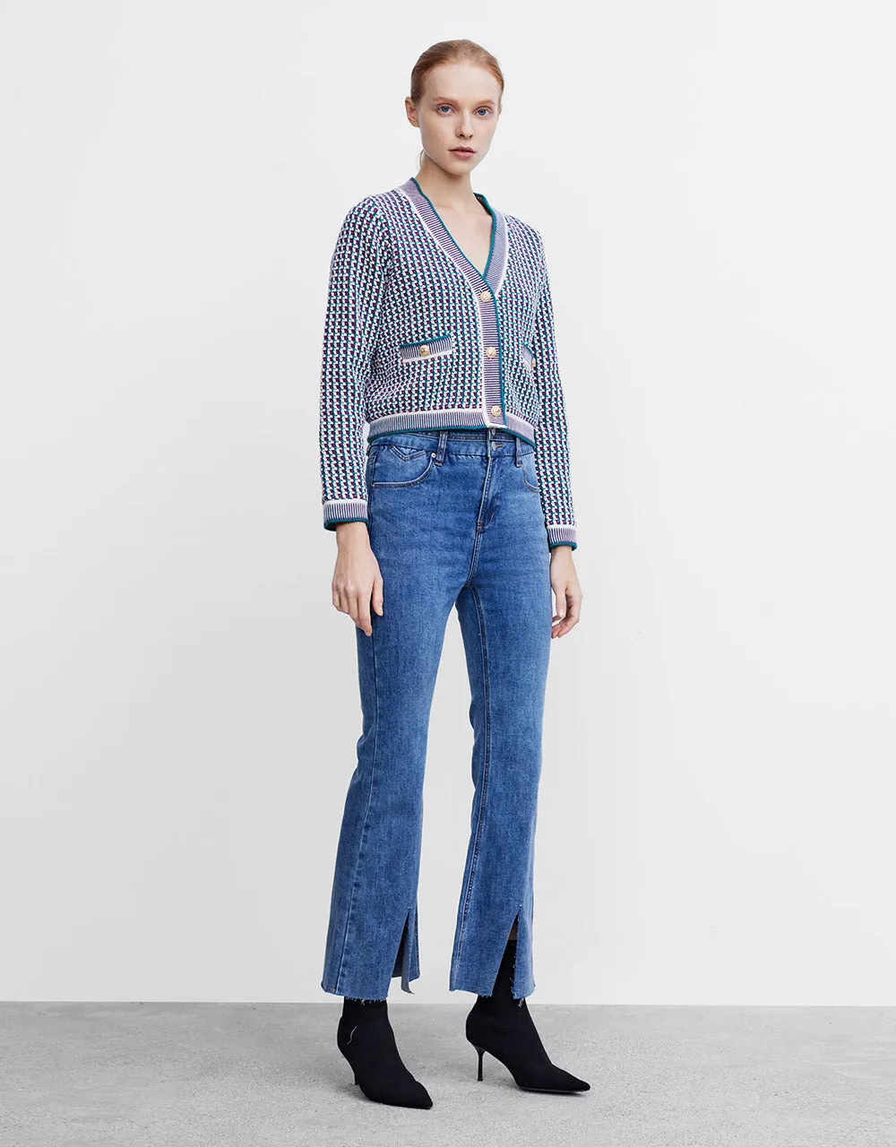 Tweed Plaid Cardigan sold by Urban Revivo product image thumbnail 5