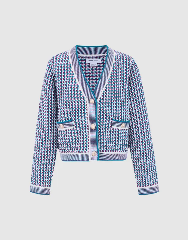 Tweed Plaid Cardigan sold by Urban Revivo