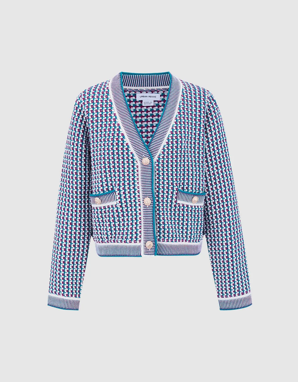 Tweed Plaid Cardigan sold by Urban Revivo