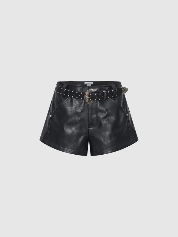 Vegan Leather Shorts sold by Urban Revivo