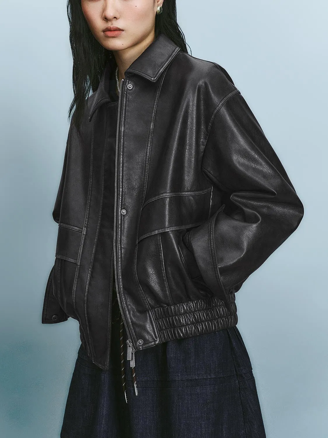 Vegan Leather Jackets sold by Urban Revivo product image thumbnail 2