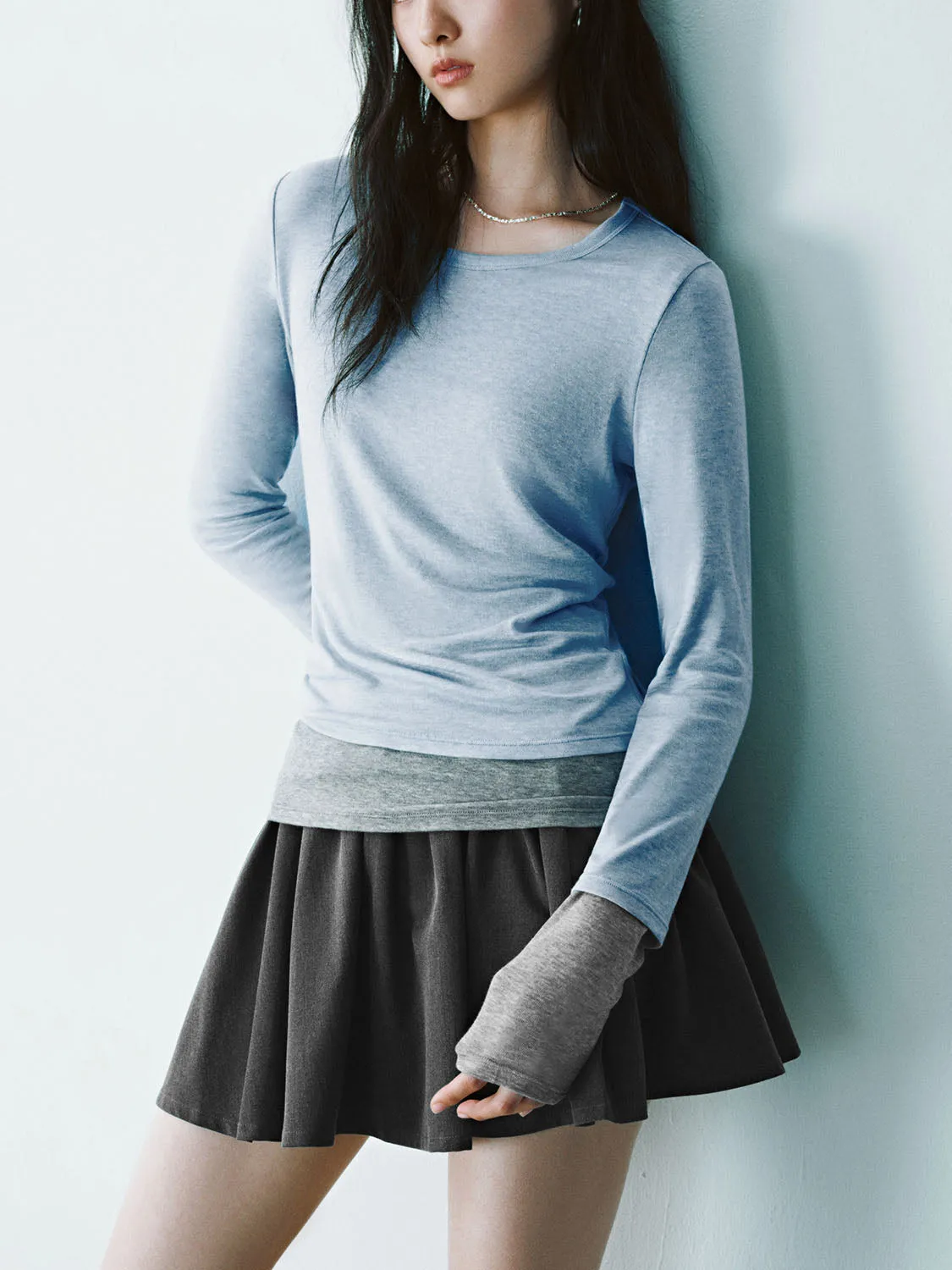 Skinny Long Sleeve T-Shirts sold by Urban Revivo product image thumbnail 3