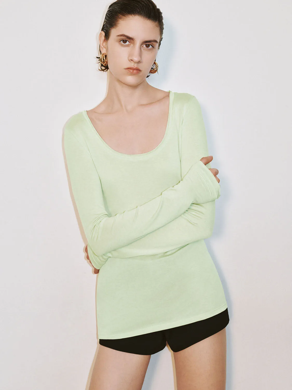 Skinny Long Sleeve T-Shirts sold by Urban Revivo product image thumbnail 5