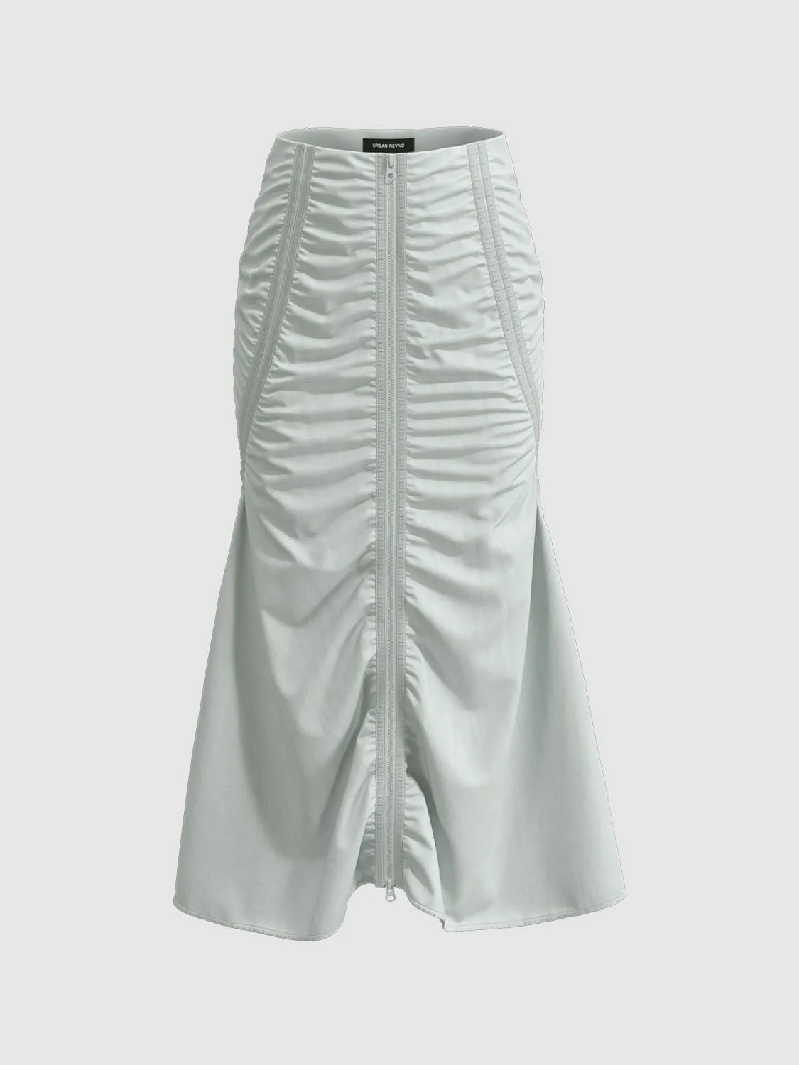 Shirred Fishtail Skirts sold by Urban Revivo