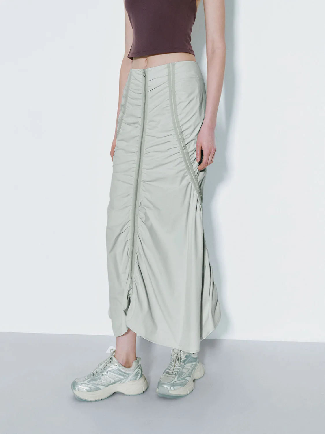 Shirred Fishtail Skirts sold by Urban Revivo product image thumbnail 3