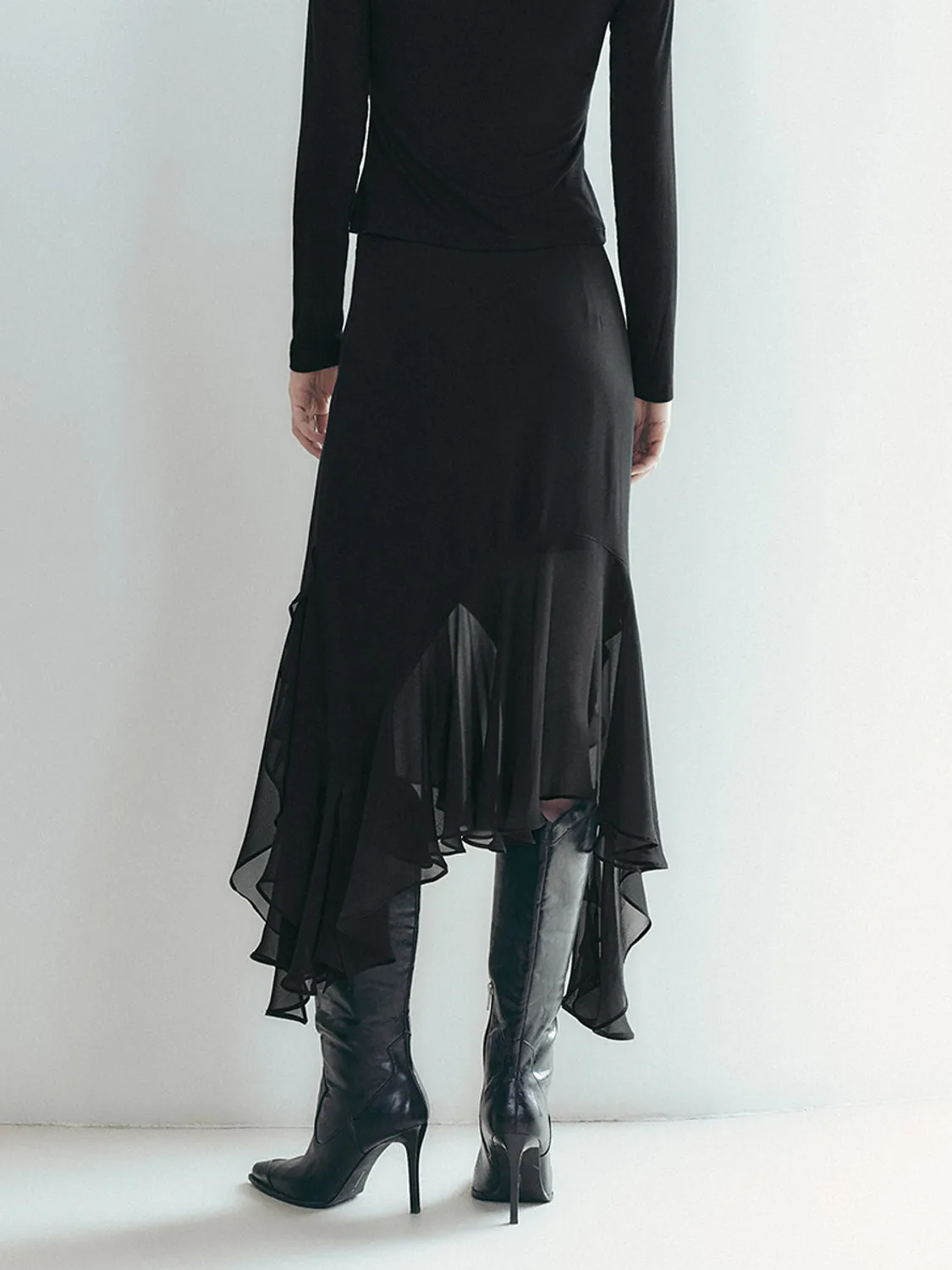 Ruffle Hem A-Line Skirts sold by Urban Revivo product image thumbnail 3