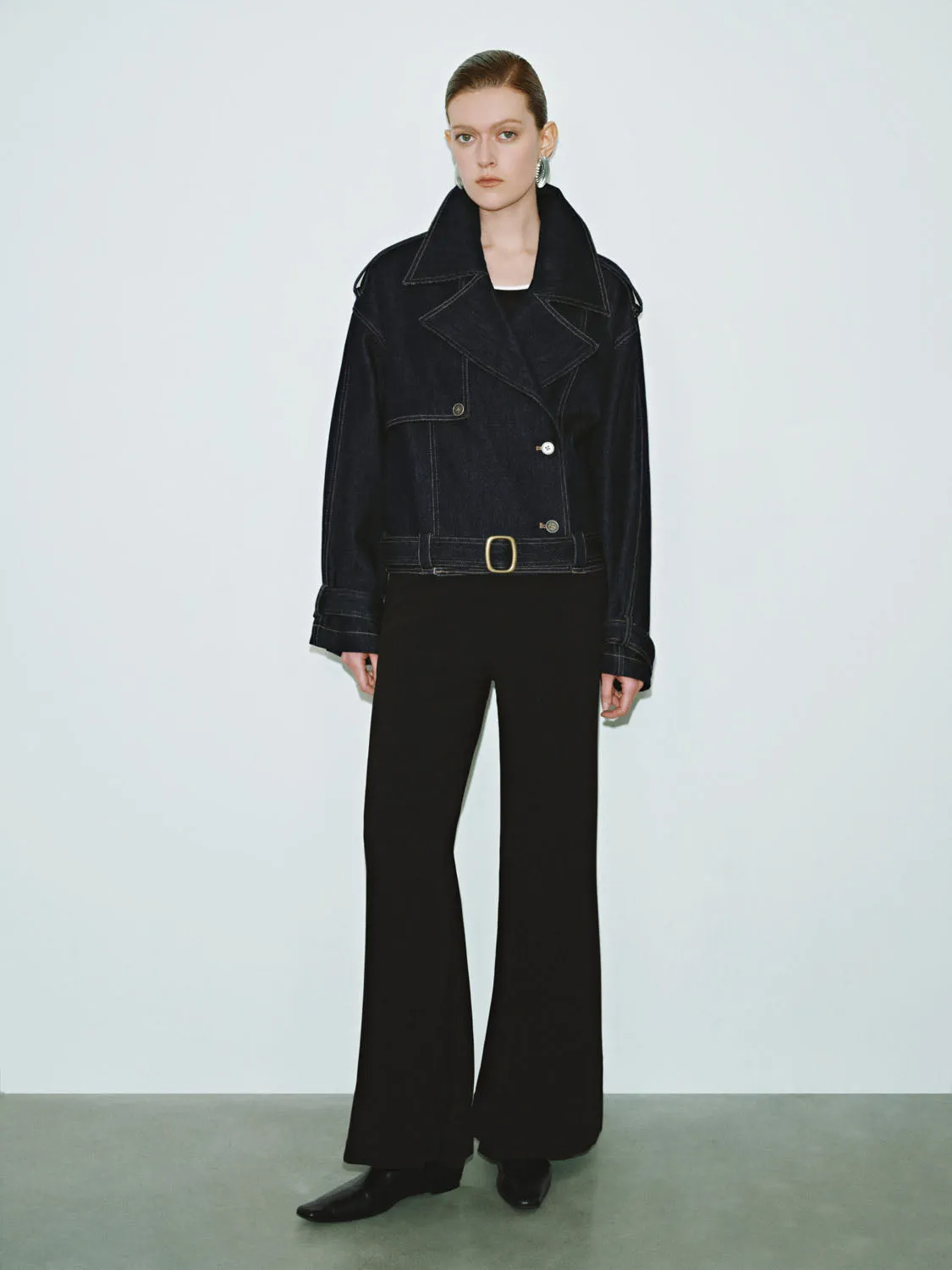 Notched Collar Denim Jackets sold by Urban Revivo product image thumbnail 3