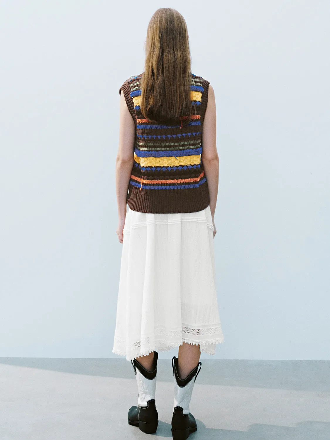 Multicolor Knitted Sleeveless Cardigans sold by Urban Revivo product image thumbnail 3