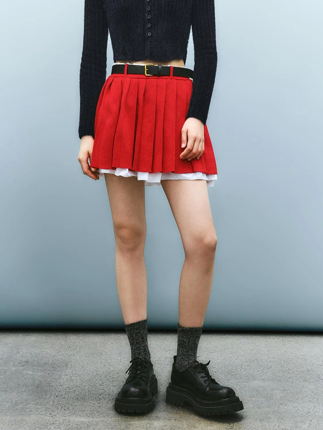 Loose Pleated Knitted Skirts sold by Urban Revivo product image thumbnail 2