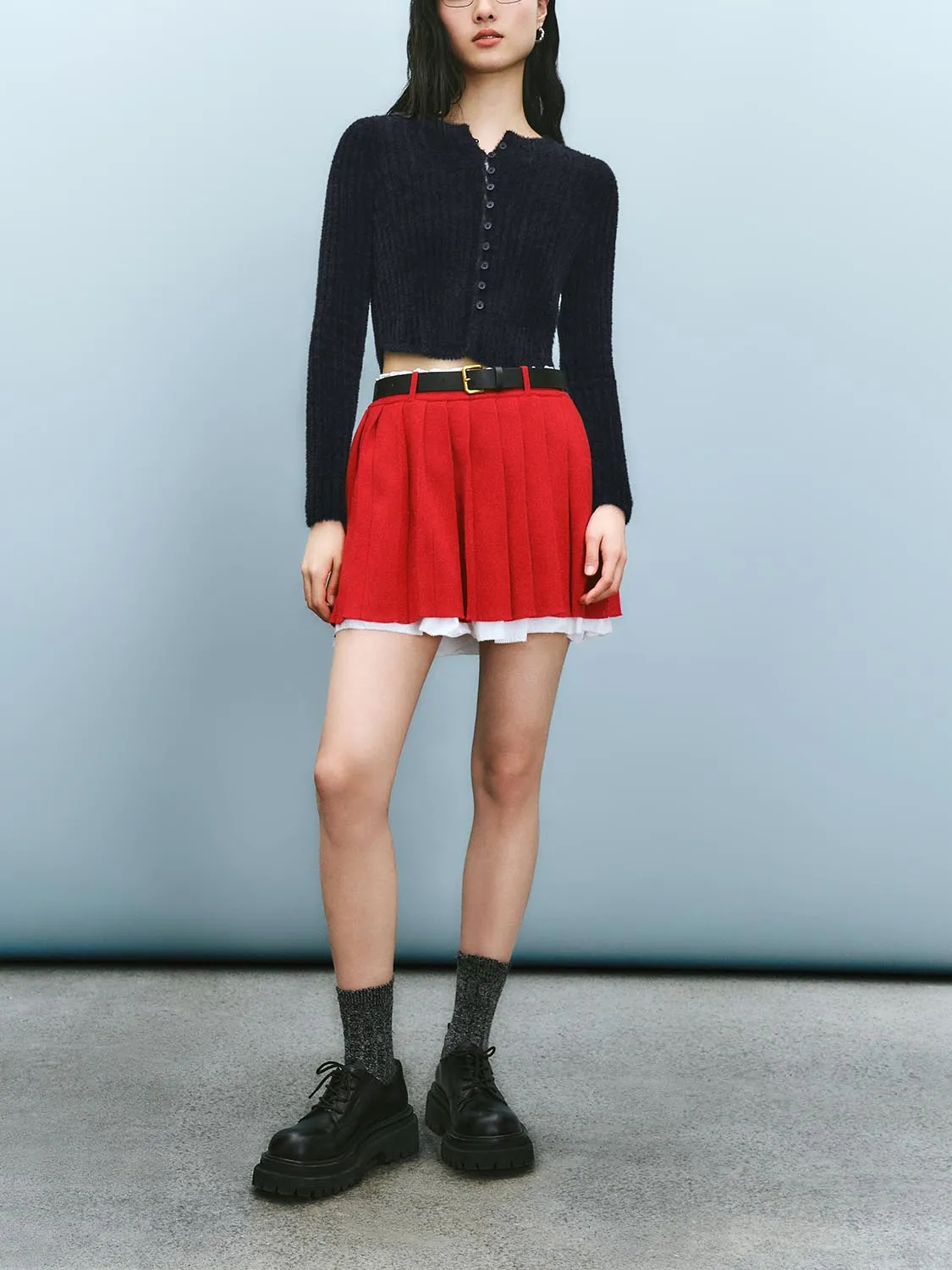 Loose Pleated Knitted Skirts sold by Urban Revivo product image thumbnail 5