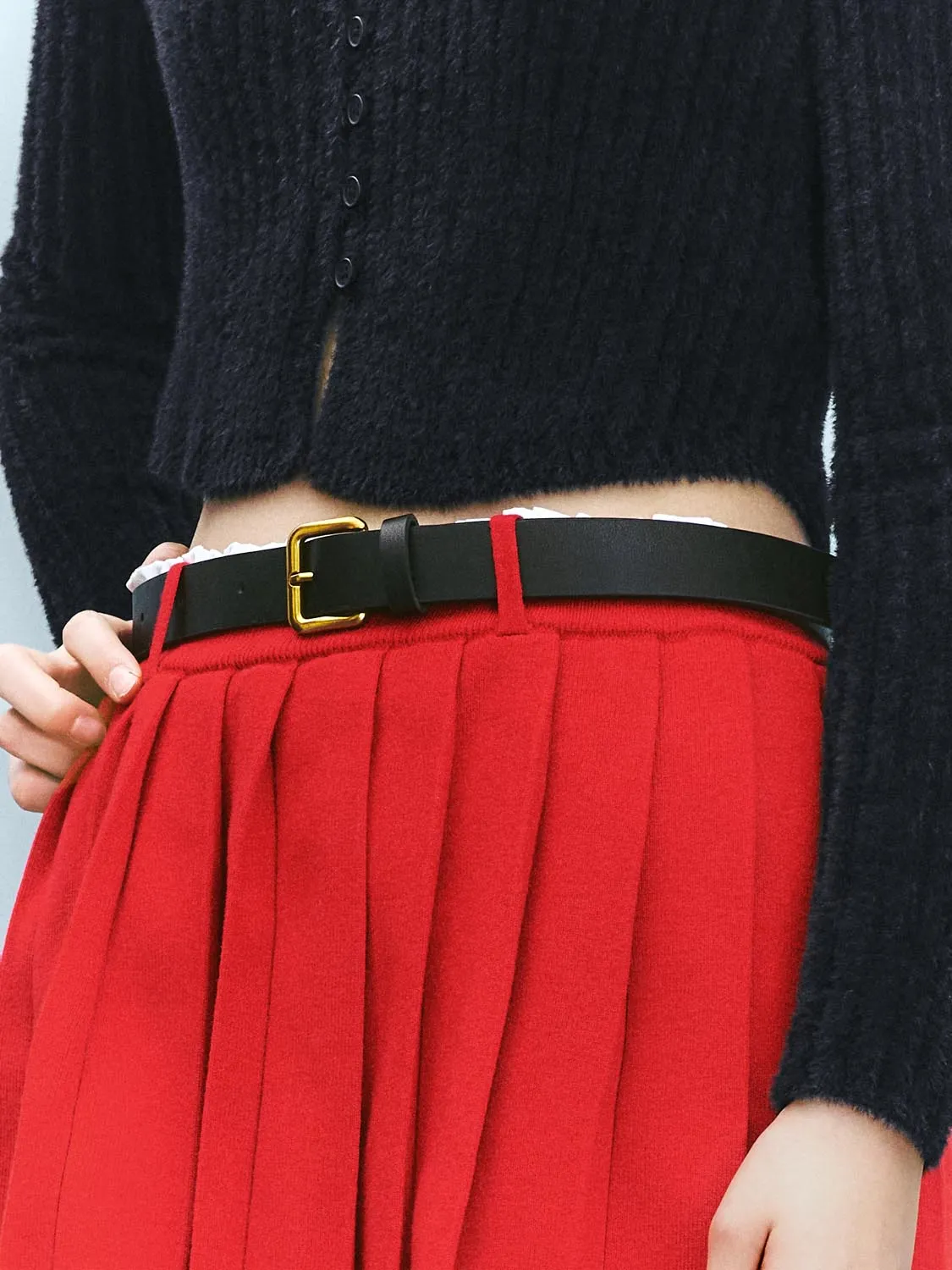 Loose Pleated Knitted Skirts sold by Urban Revivo product image thumbnail 4