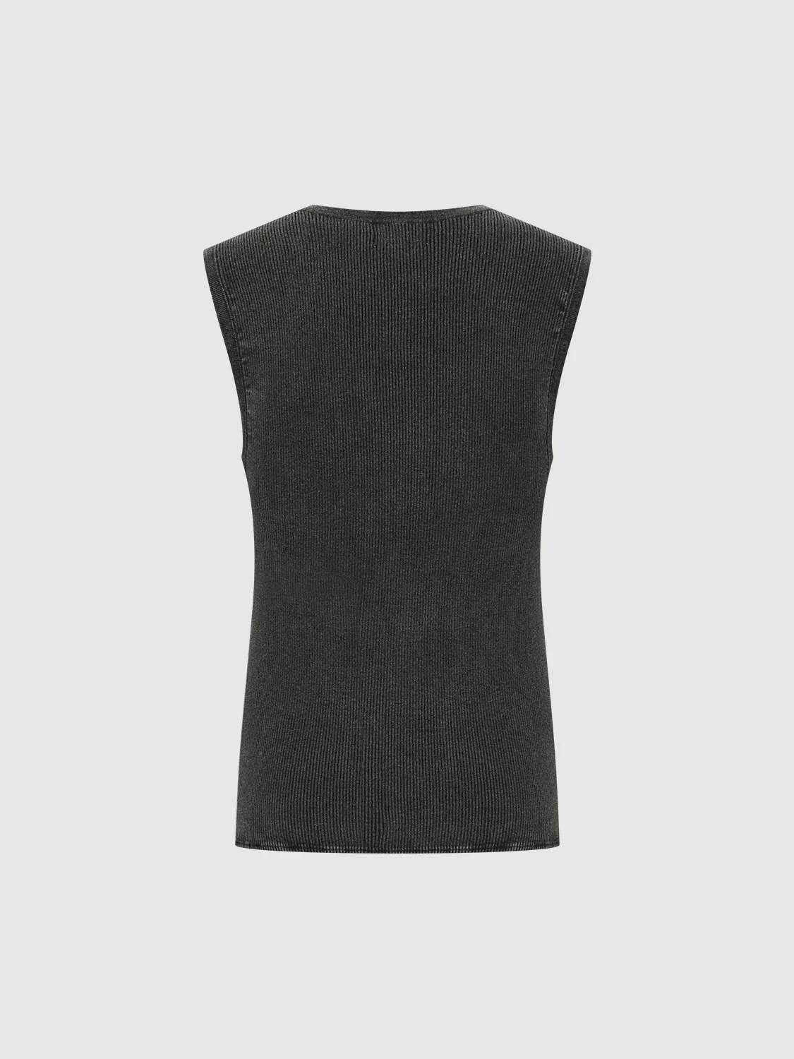 Knitted Sleeveless T-Shirts sold by Urban Revivo product image thumbnail 2