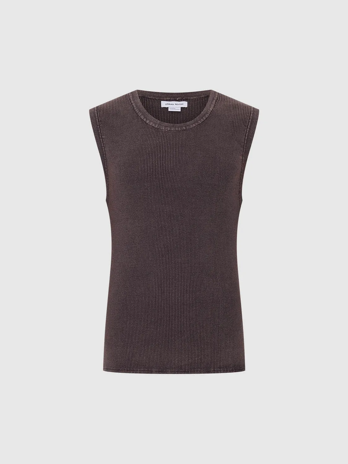 Knitted Sleeveless T-Shirts sold by Urban Revivo product image thumbnail 5