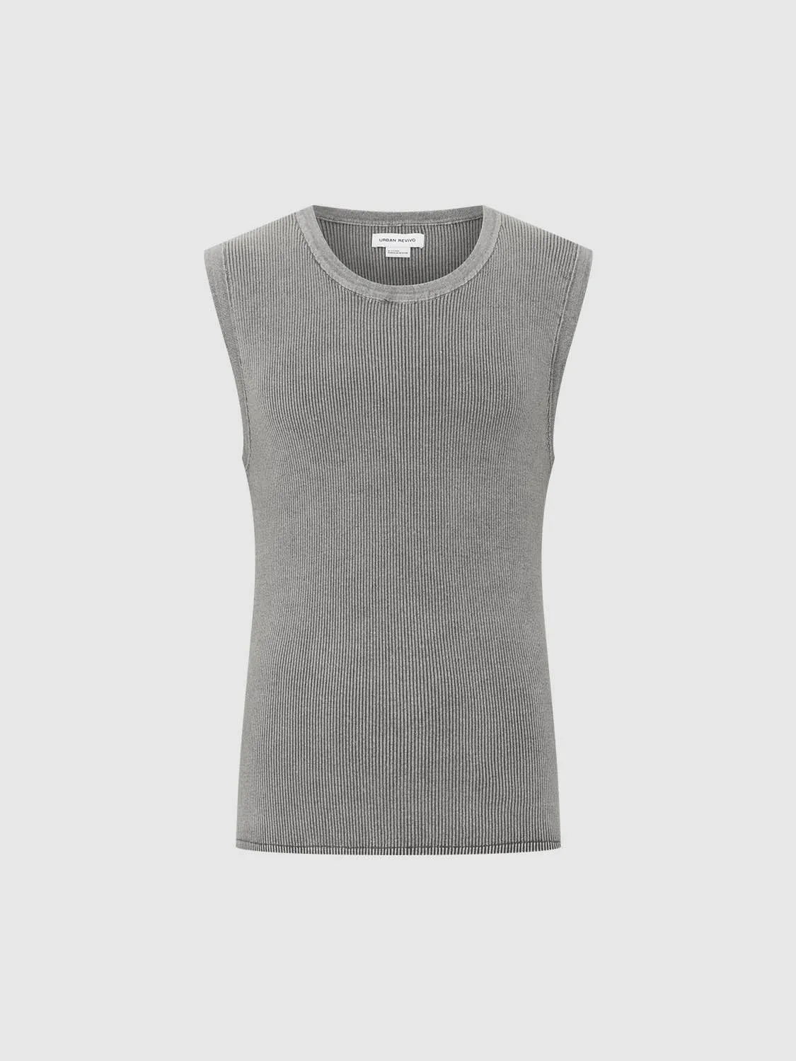 Knitted Sleeveless T-Shirts sold by Urban Revivo product image thumbnail 3