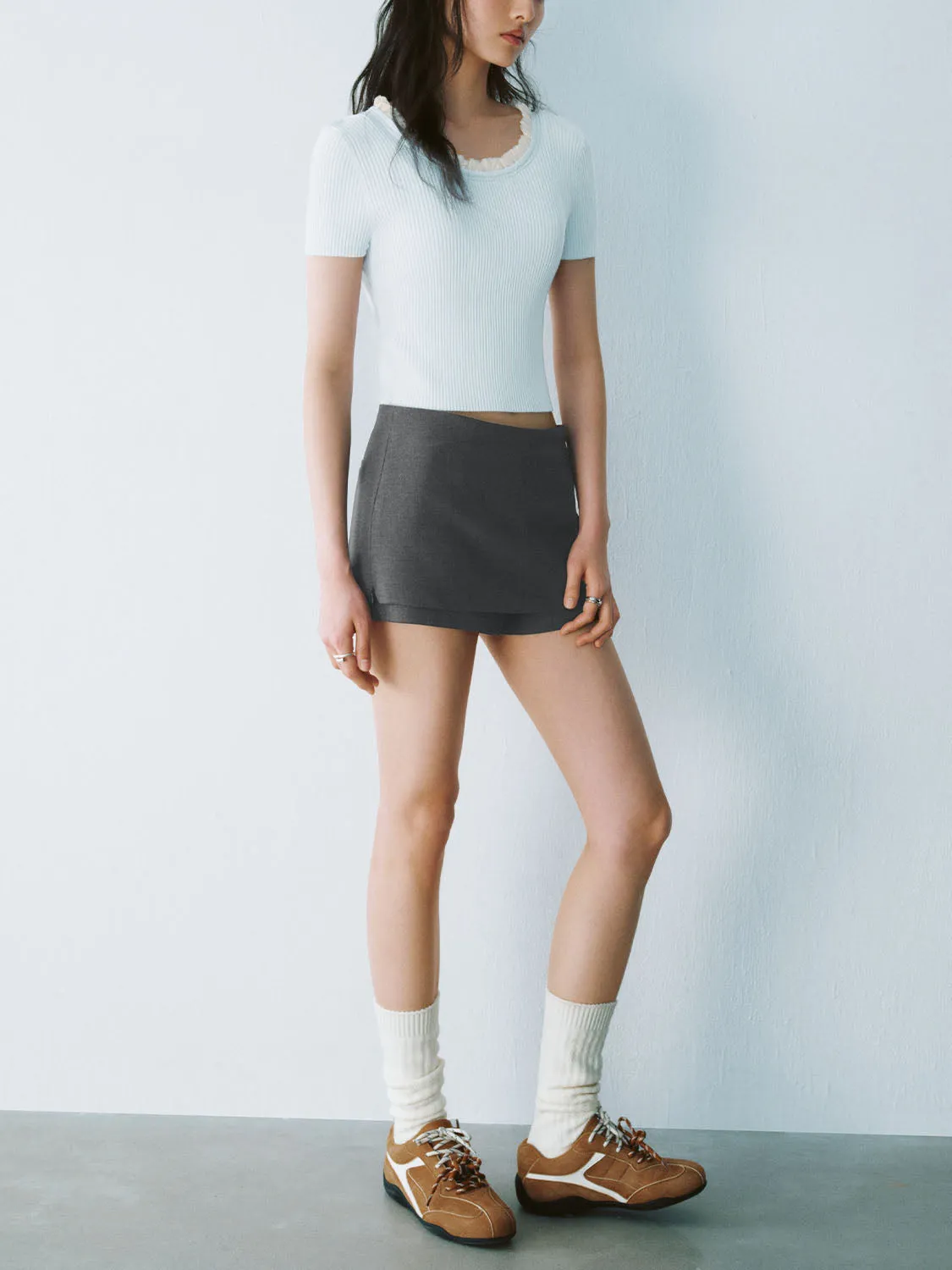 Knitted Short Sleeve T-Shirts sold by Urban Revivo product image thumbnail 4