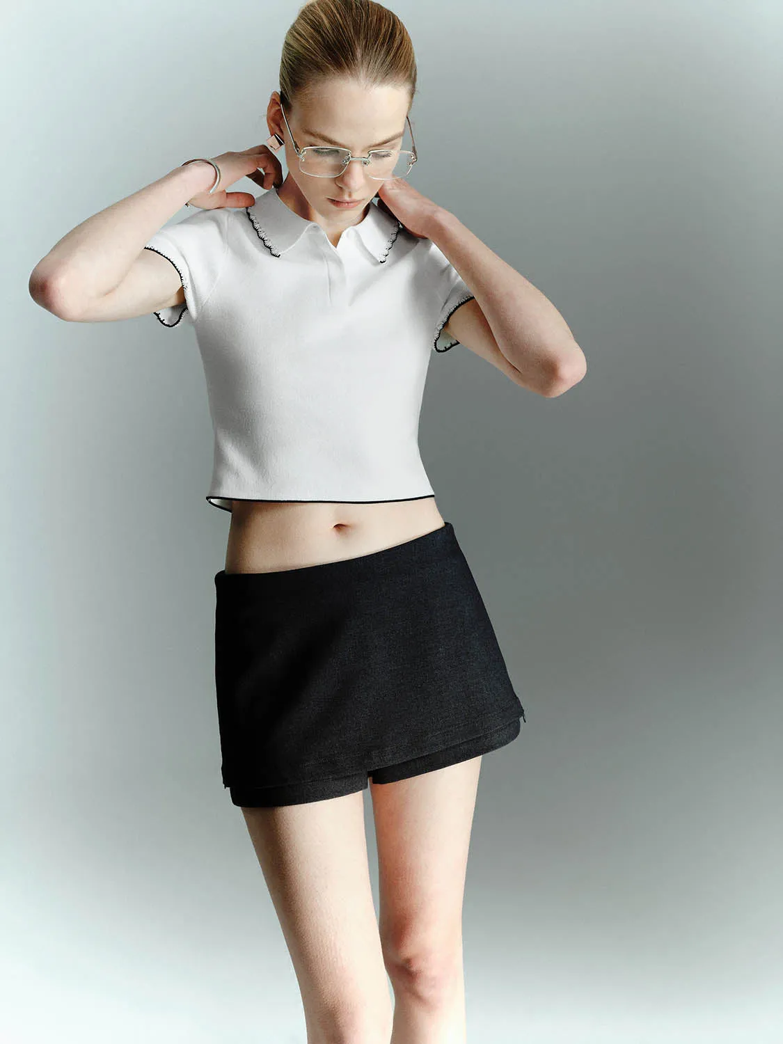 Knitted Short Sleeve T-Shirts sold by Urban Revivo product image thumbnail 2