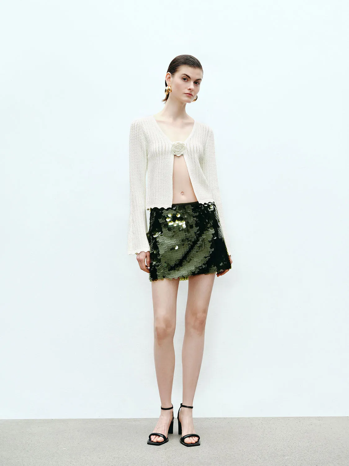 Flower Decor Knitted Cardigans sold by Urban Revivo product image thumbnail 4