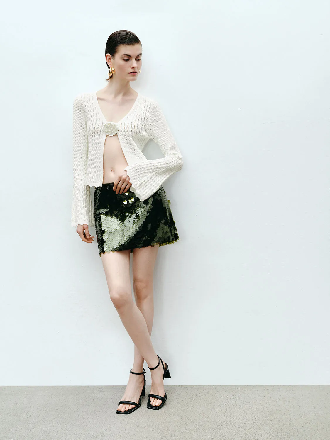 Flower Decor Knitted Cardigans sold by Urban Revivo product image thumbnail 5