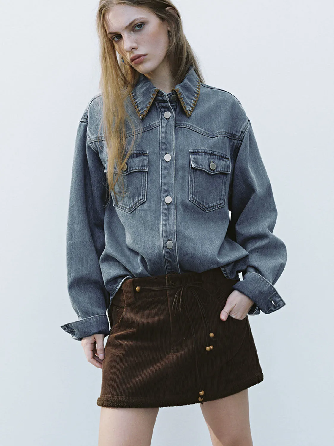 Denim Shirts sold by Urban Revivo product image thumbnail 3