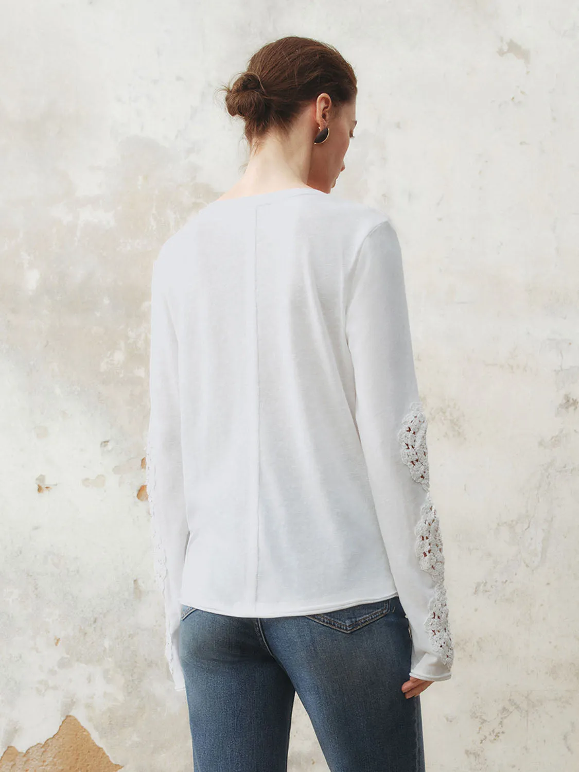 Crochet Sleeve T-Shirts sold by Urban Revivo product image thumbnail 2