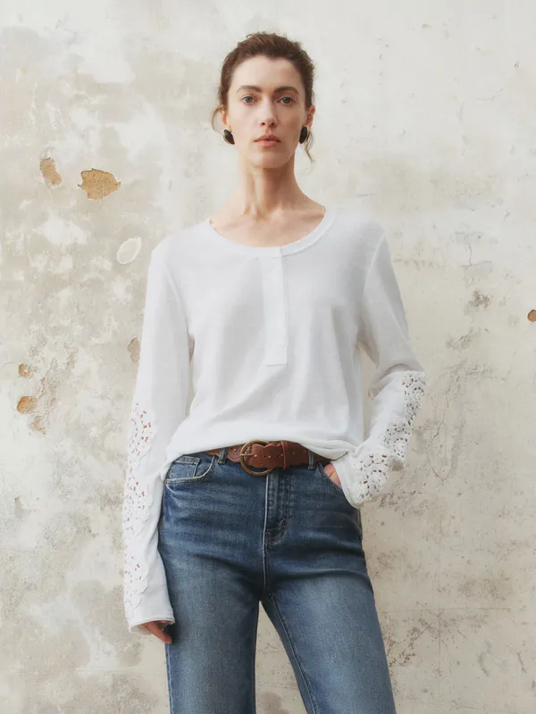 Crochet Sleeve T-Shirts sold by Urban Revivo