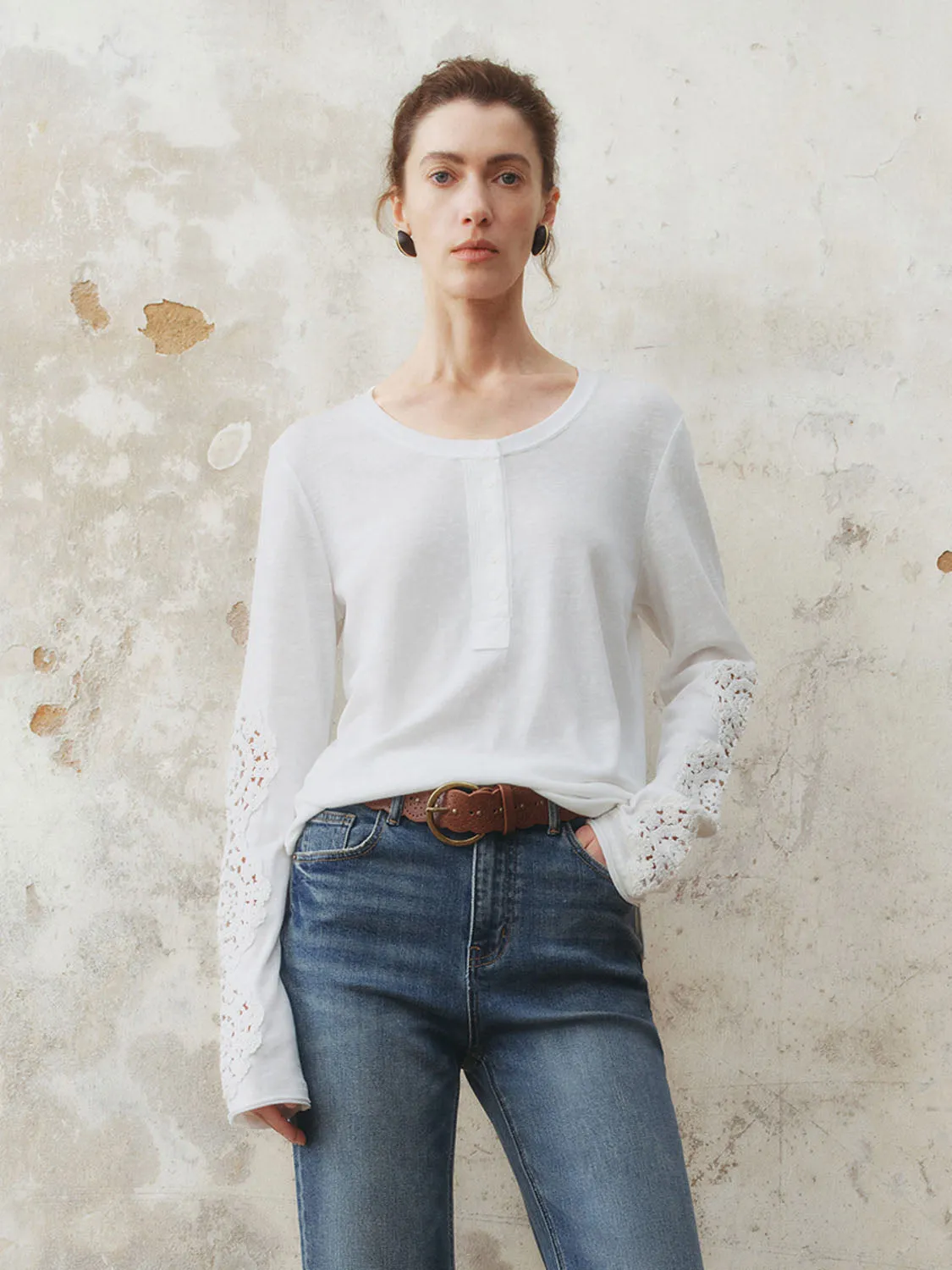 Crochet Sleeve T-Shirts sold by Urban Revivo