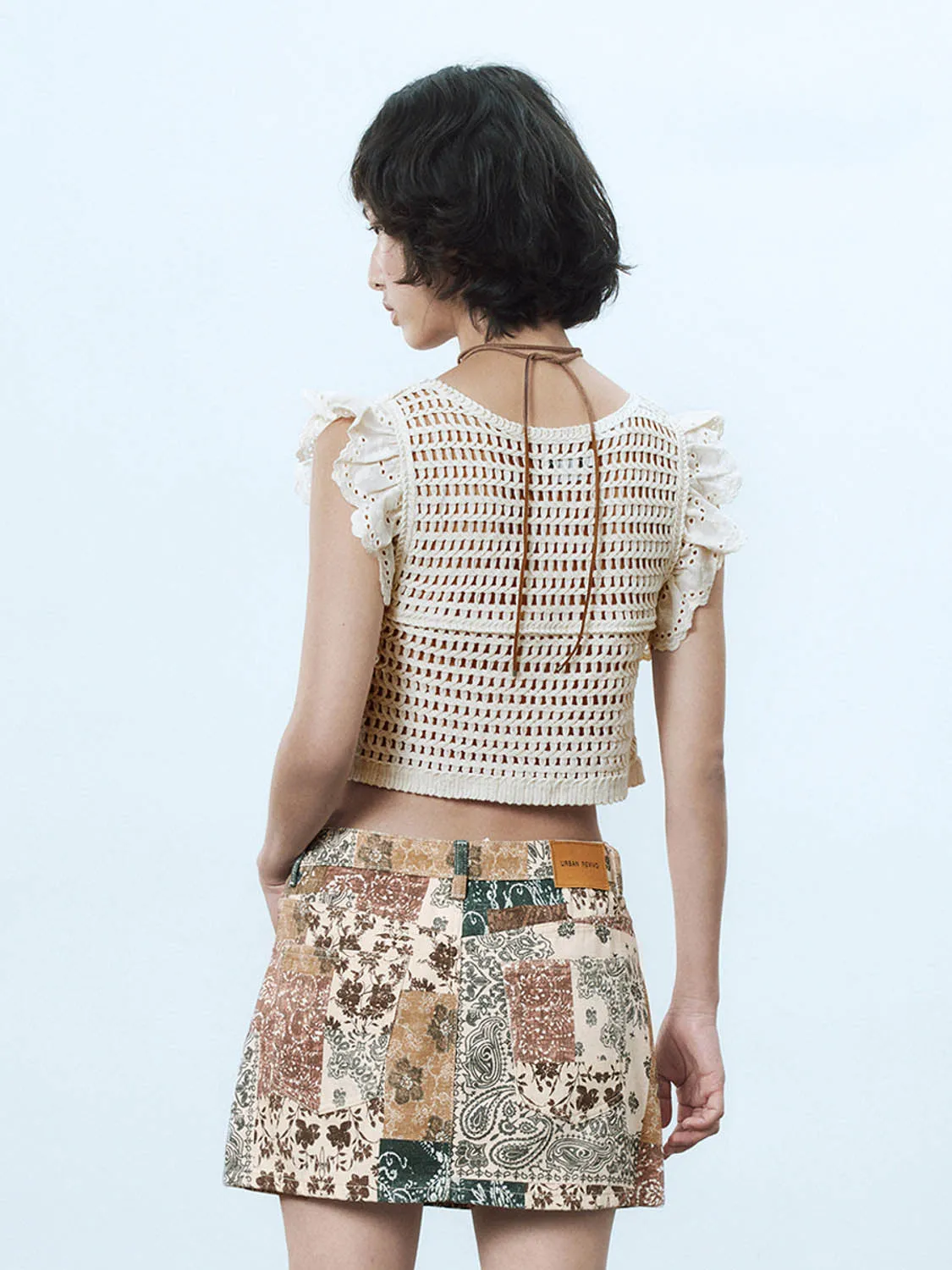 Crochet Knitted Sleeveless Cardigans sold by Urban Revivo product image thumbnail 2