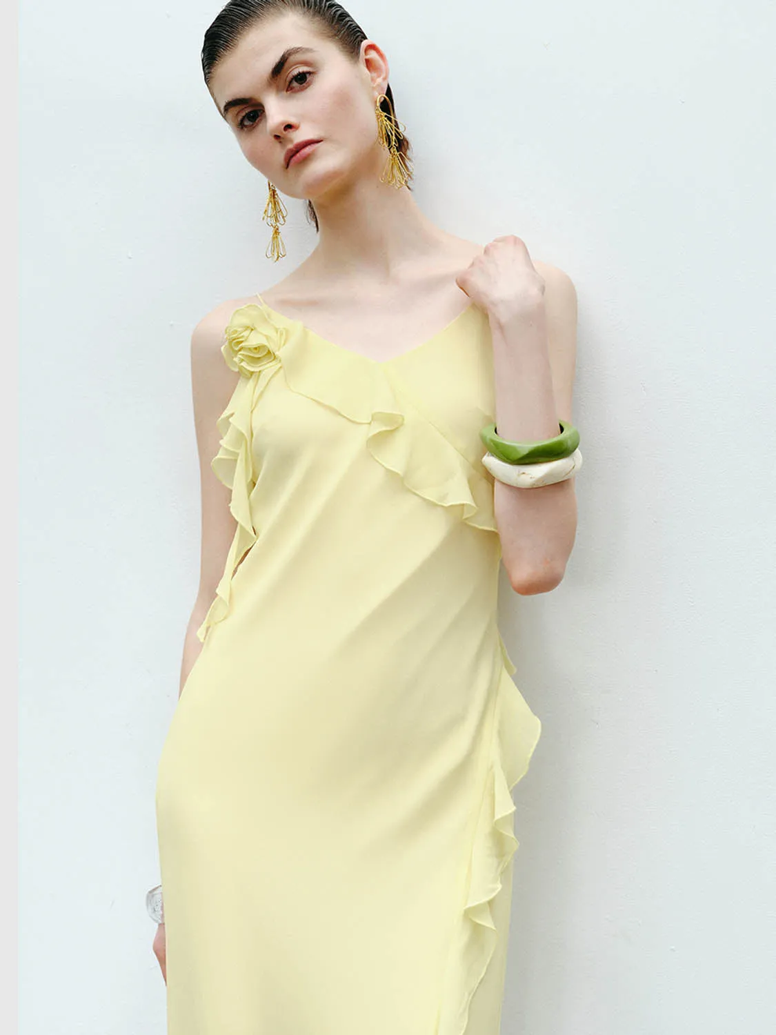 Cami Ruffle Hem Dresses sold by Urban Revivo product image thumbnail 5