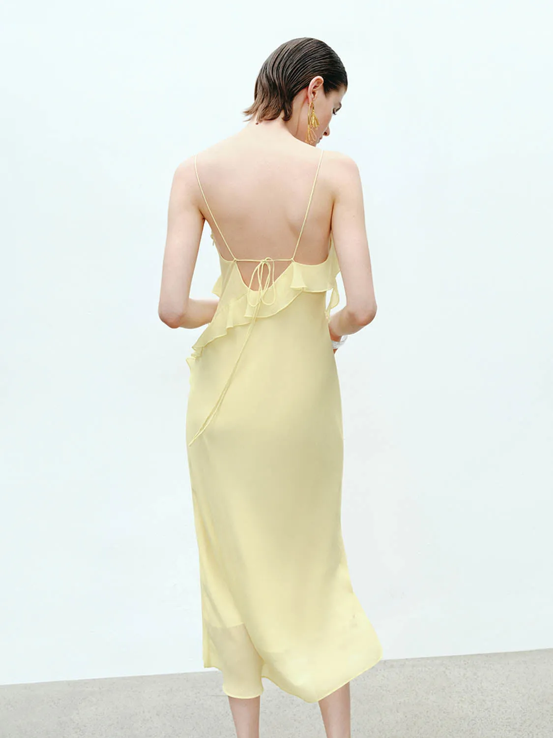 Cami Ruffle Hem Dresses sold by Urban Revivo product image thumbnail 3