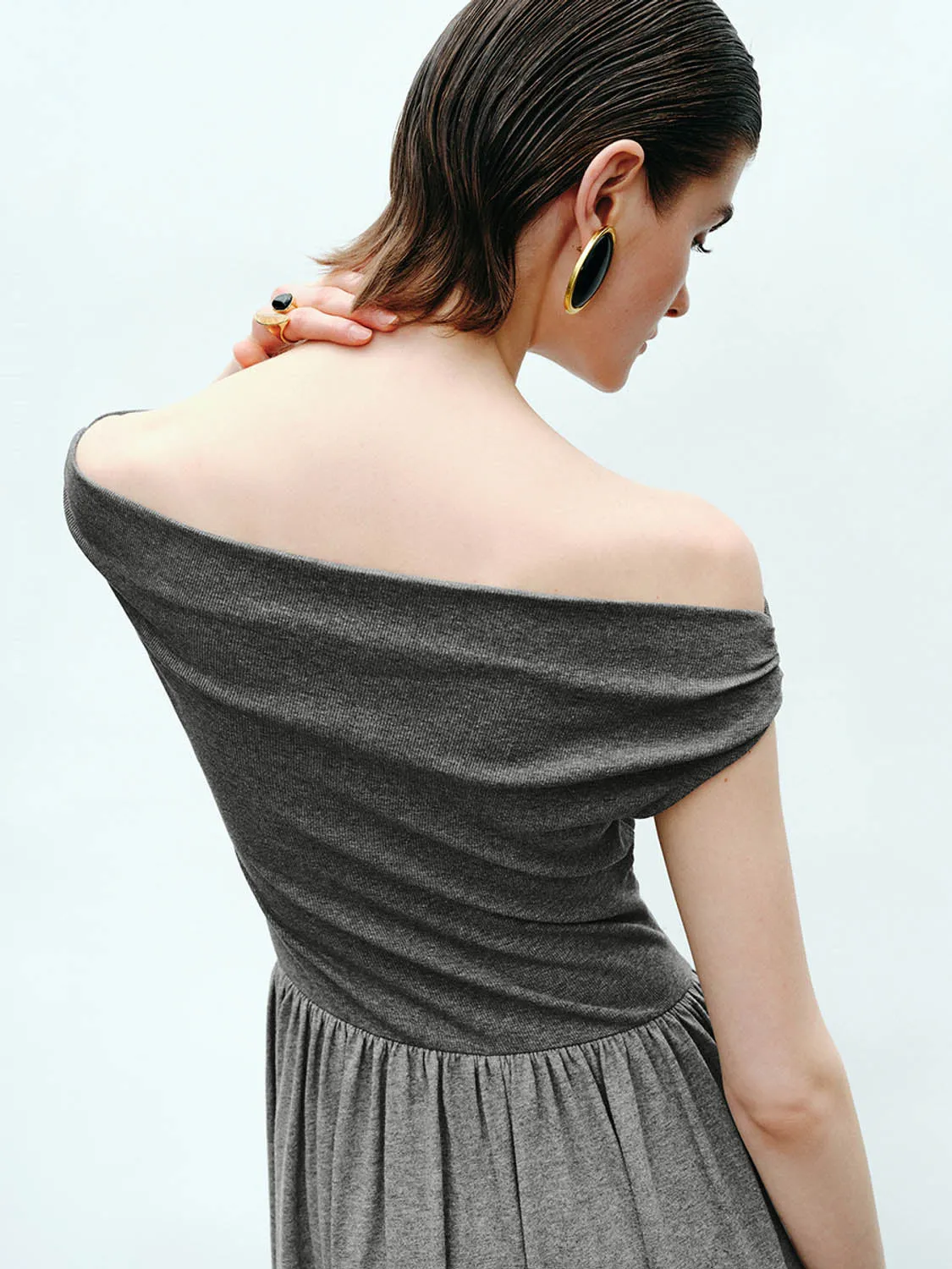 Off Shoulder A-Line Dresses sold by Urban Revivo product image thumbnail 5