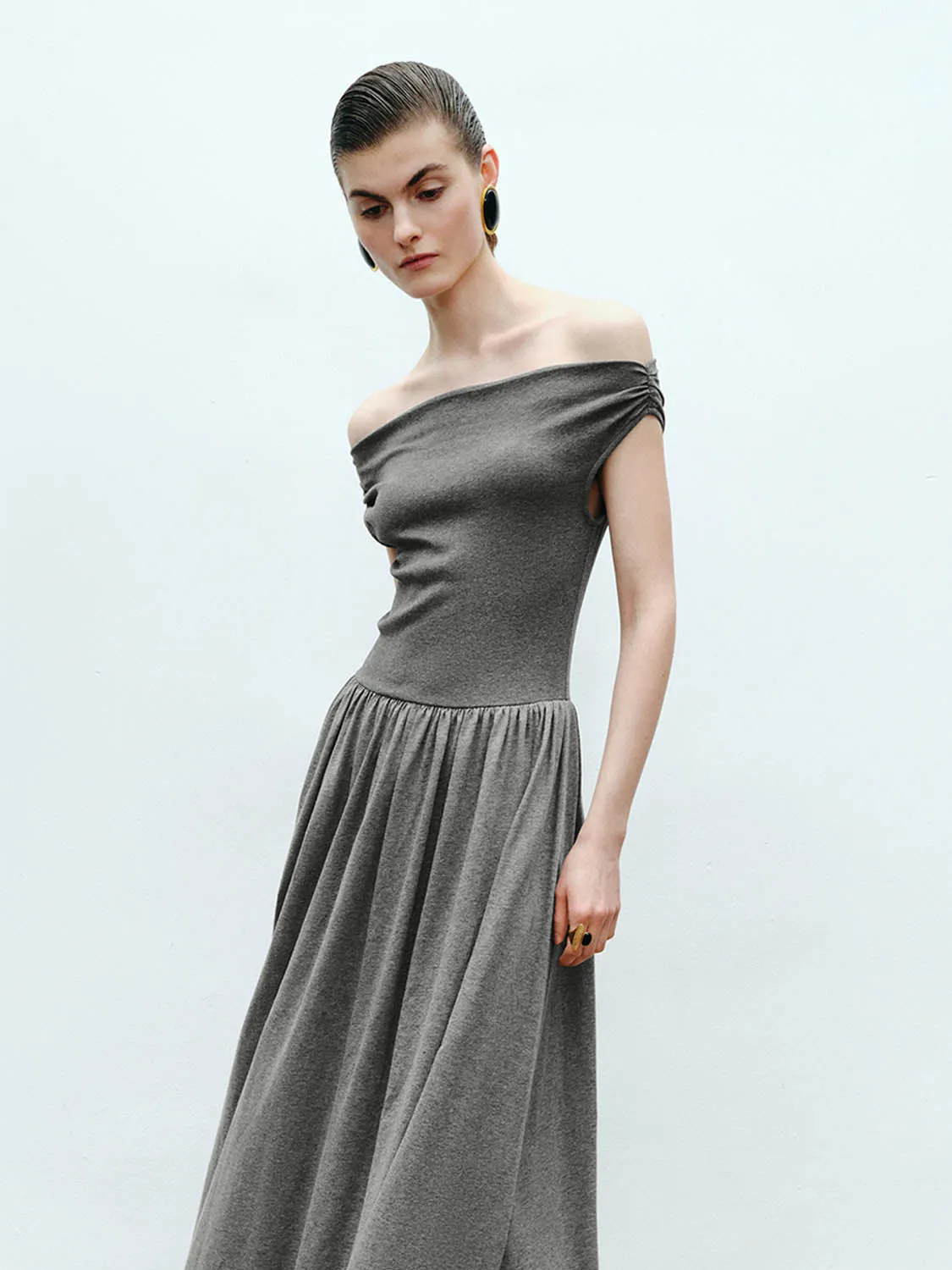 Off Shoulder A-Line Dresses sold by Urban Revivo product image thumbnail 4