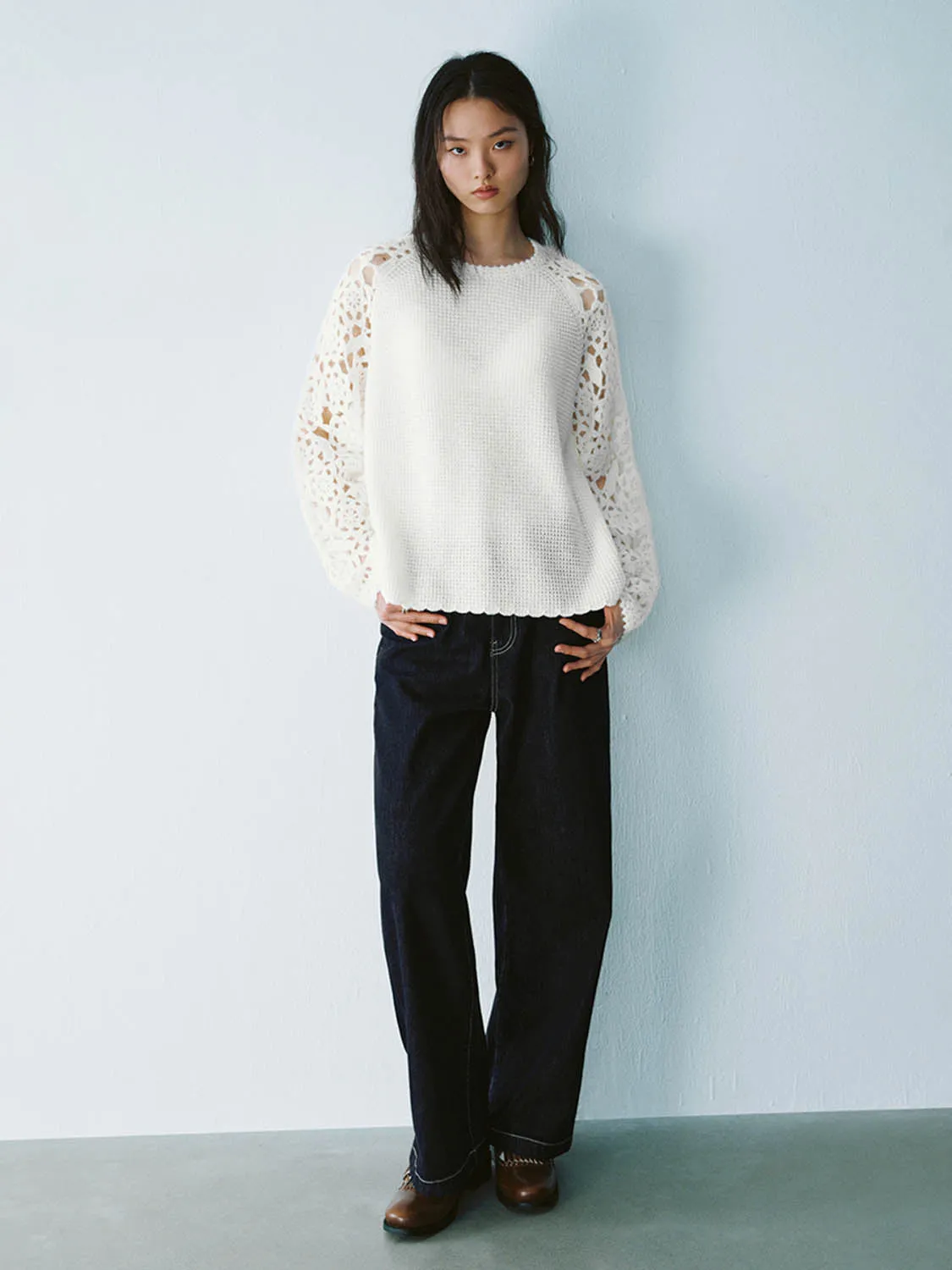 Crochet Knitted T-Shirts sold by Urban Revivo product image thumbnail 4