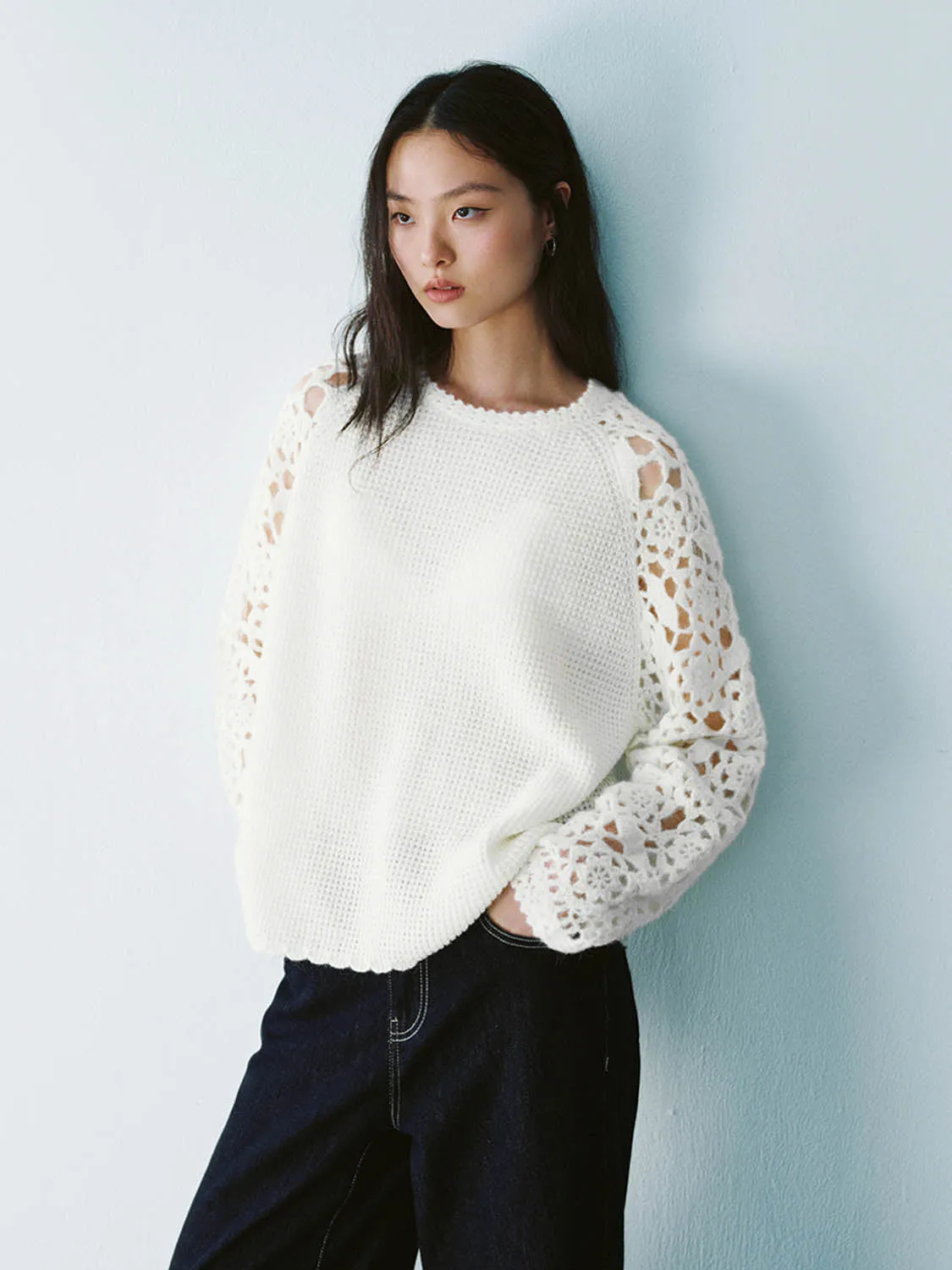 Crochet Knitted T-Shirts sold by Urban Revivo product image thumbnail 5