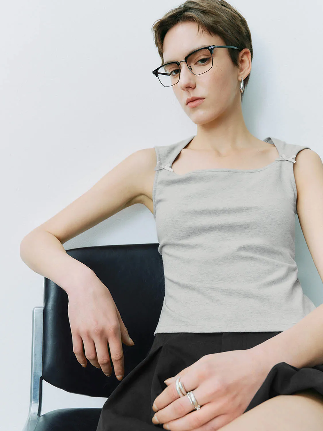 Skinny Sleeveless T-Shirts sold by Urban Revivo product image thumbnail 3